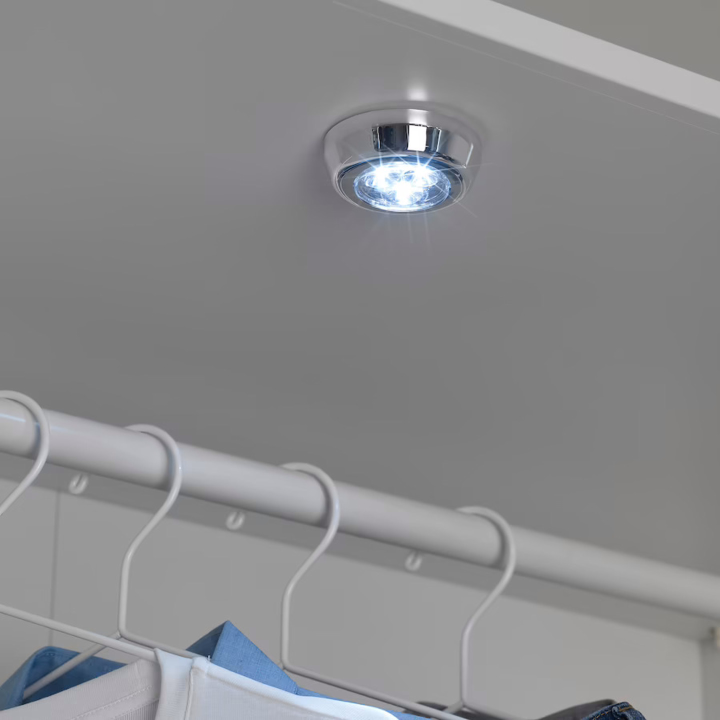 RAMSTA LED minilamp, battery-operated silver-colour