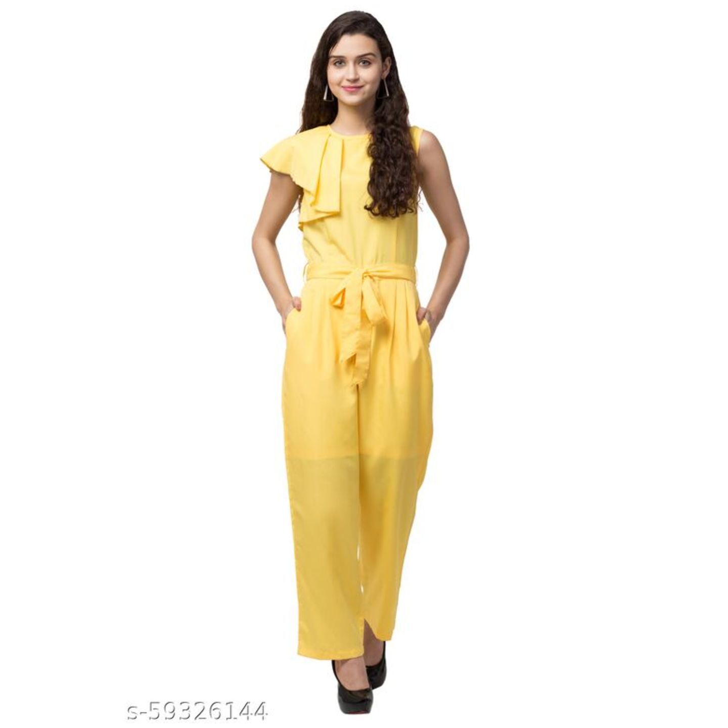 SVA-01 YELLOW JUMPSUIT WITH LINING