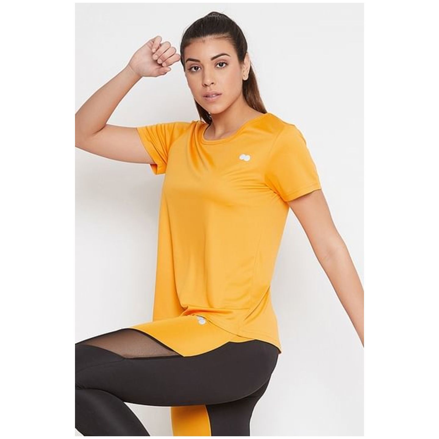 Comfort-Fit Active T-shirt in Mustard