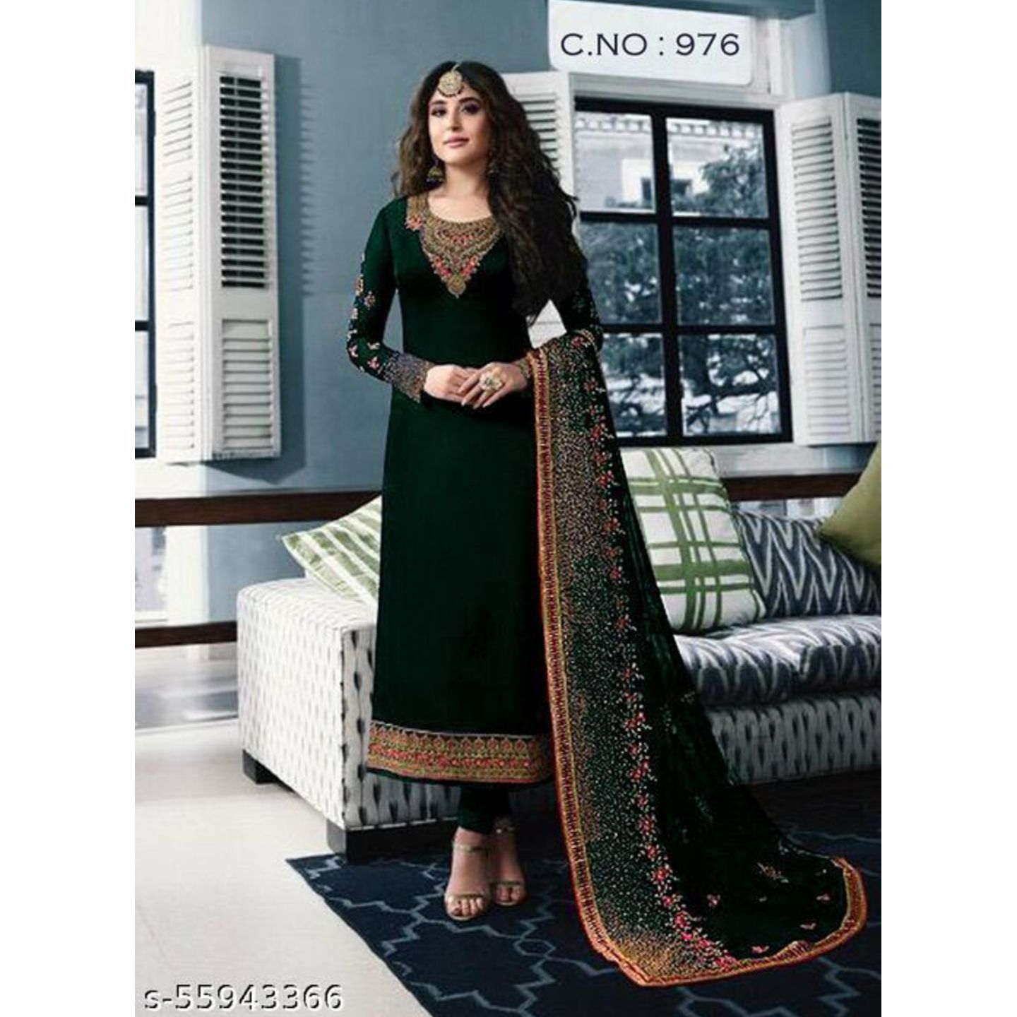 Trendy Ensemble Salwar Suits & Dress Materials SIZE-SEMI -STITCHED