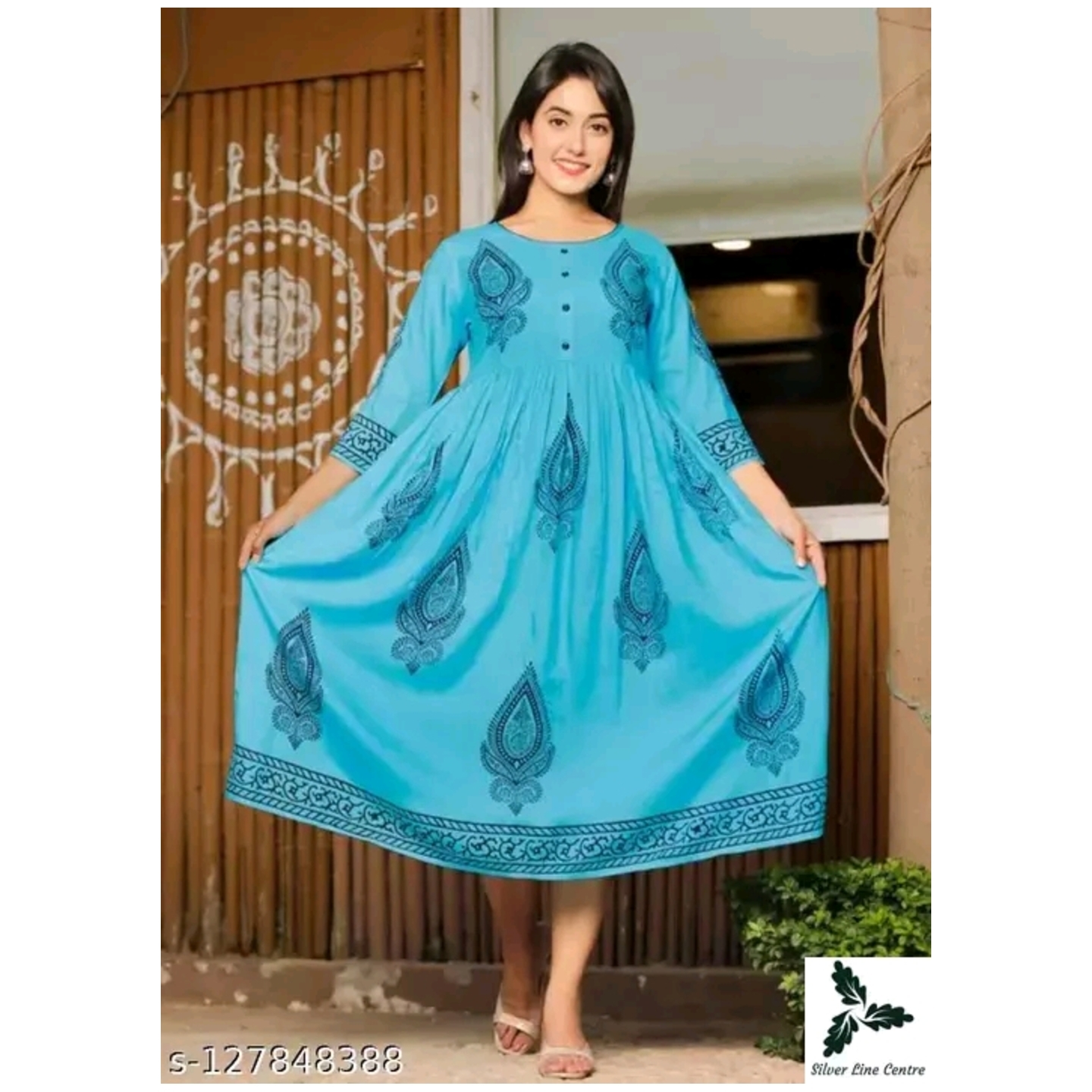 Graceful Printed Flared Kurtis*- Anarkali