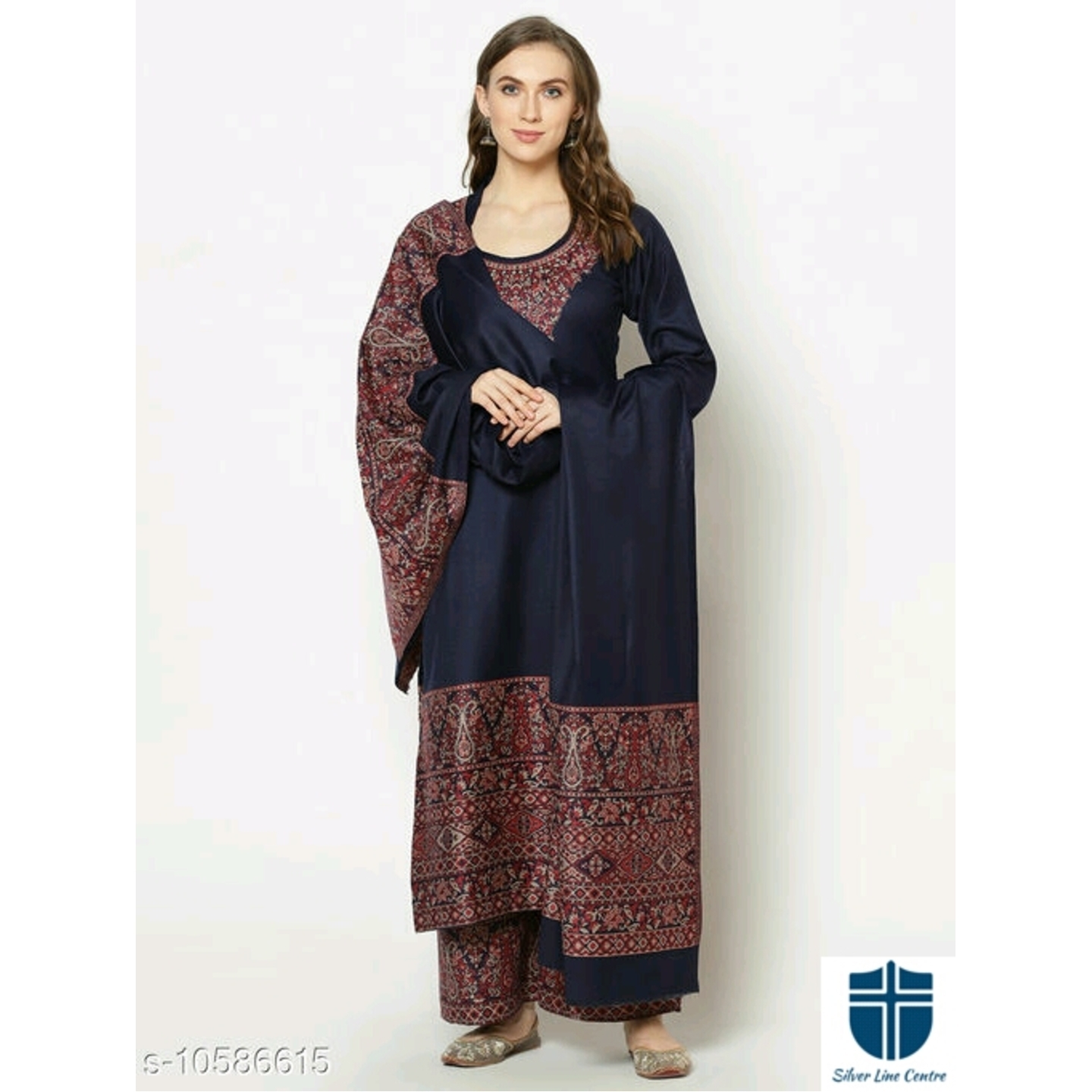 Beautiful Designed Charvi Unstitched Wool Fabric Dress