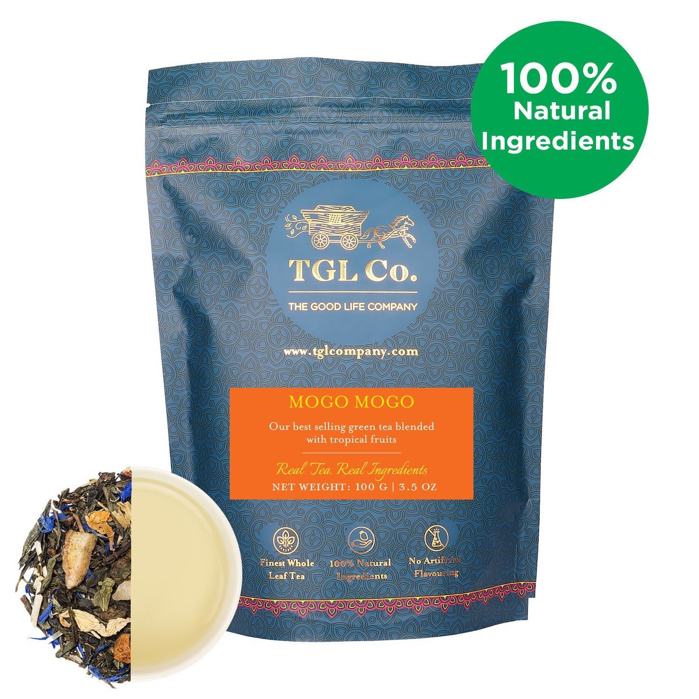 TGL CO. MOGO MOGO GREEN TEA WITH FRUIT FLAVORS