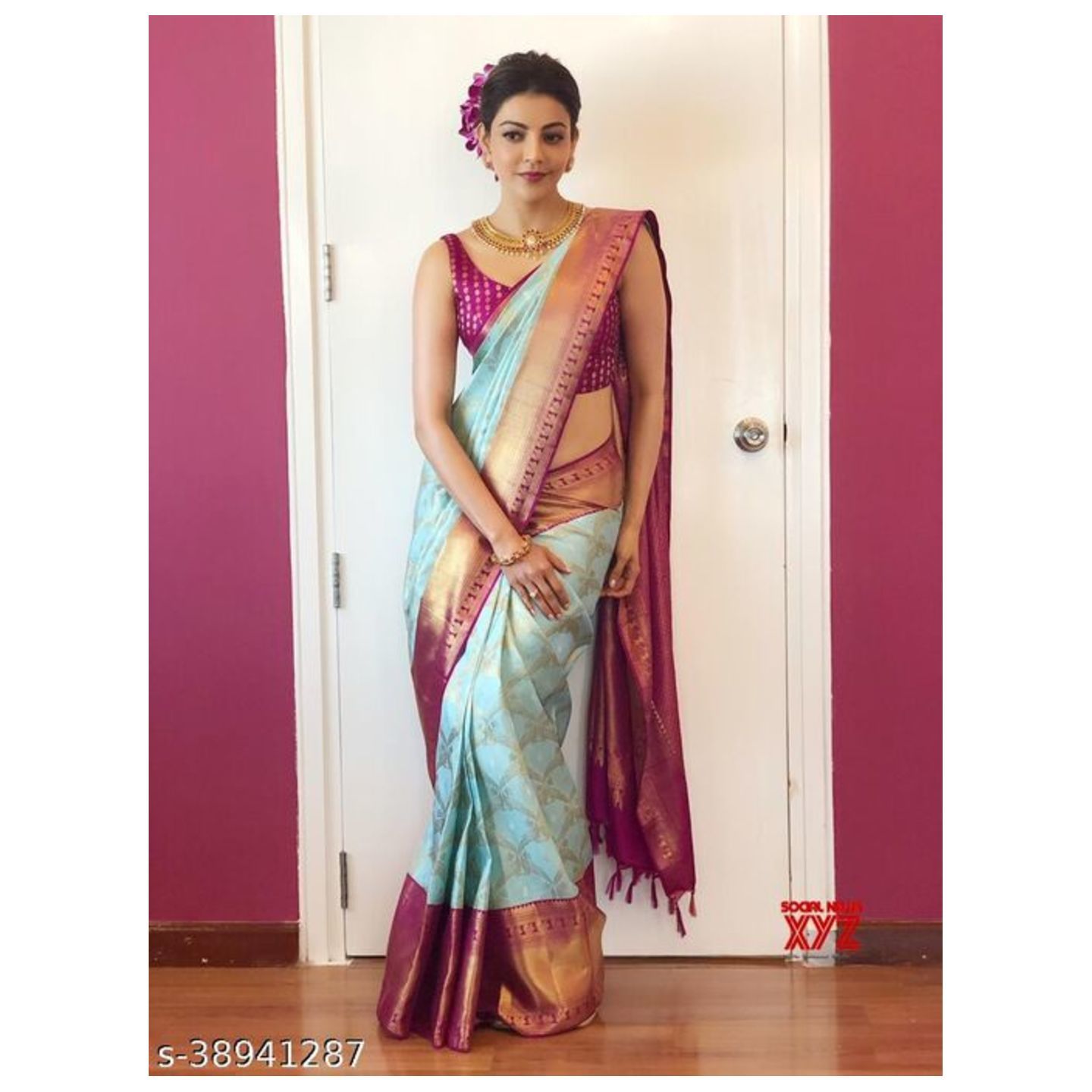 Beautiful Designer Kanjeevaram Silk Saree with Blouse piece for Women