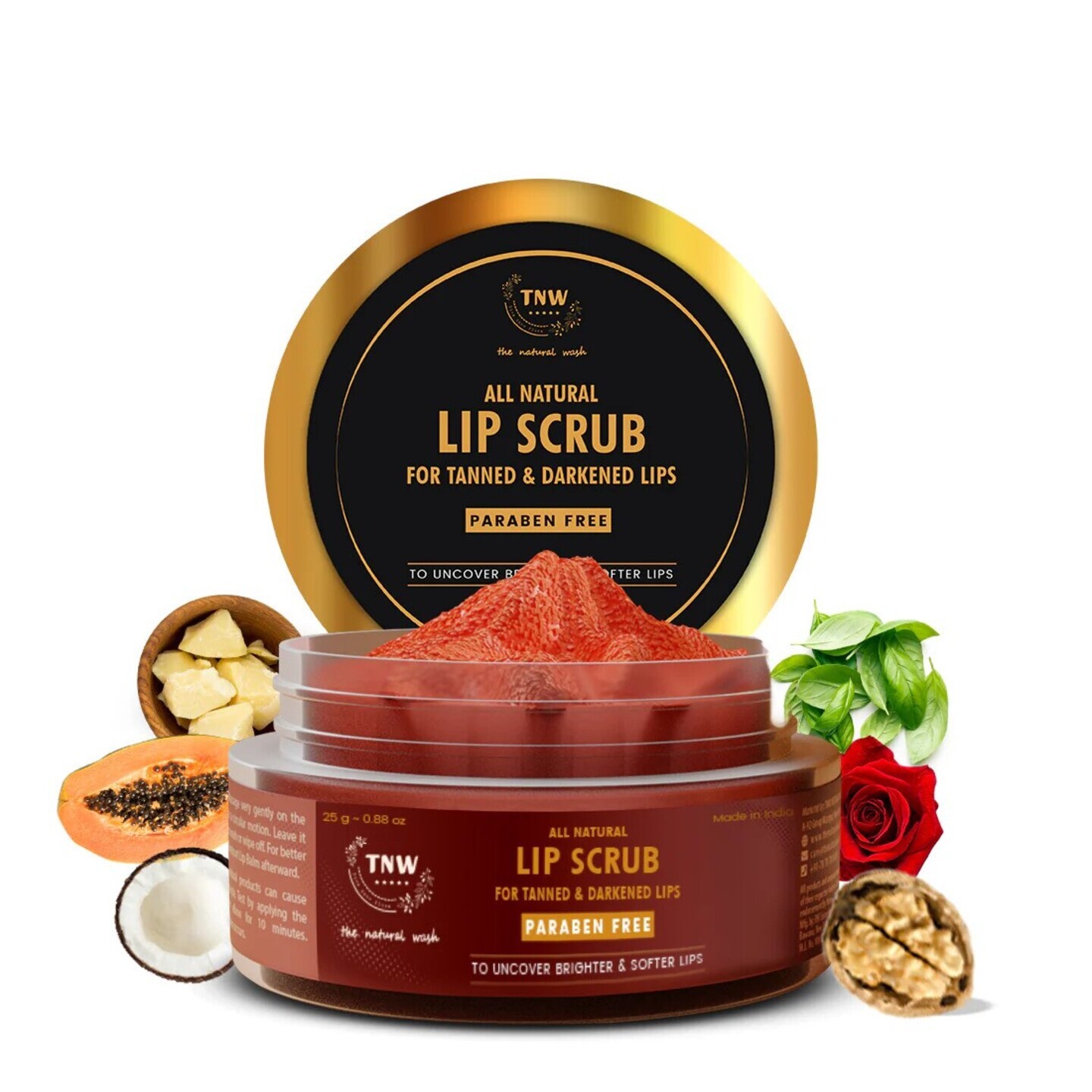 Lip Scrub - For Tanned & Darkened Lips (Paraben-Free)  Size-25 g