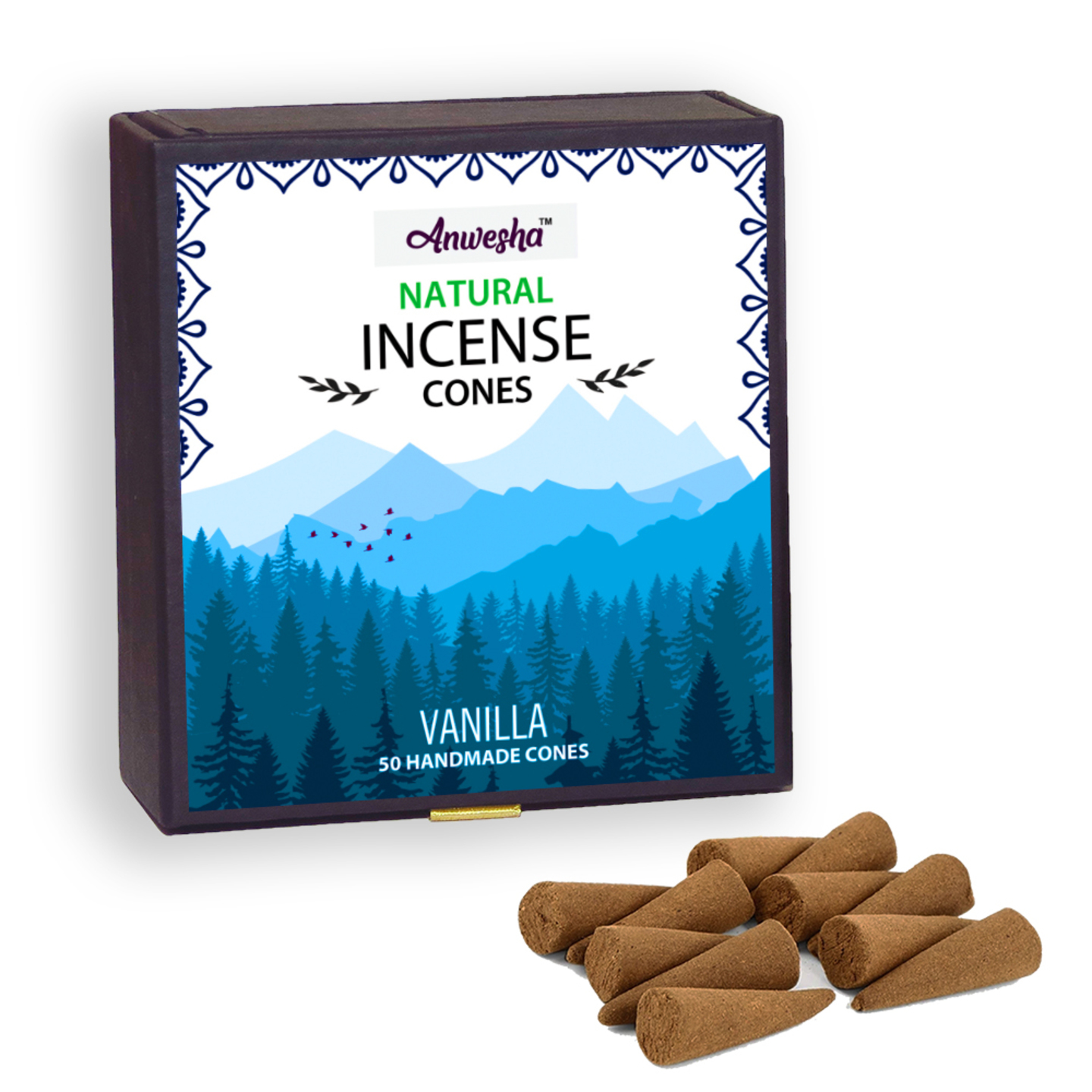 Vanilla Incense Cones Box  - 50 Cones