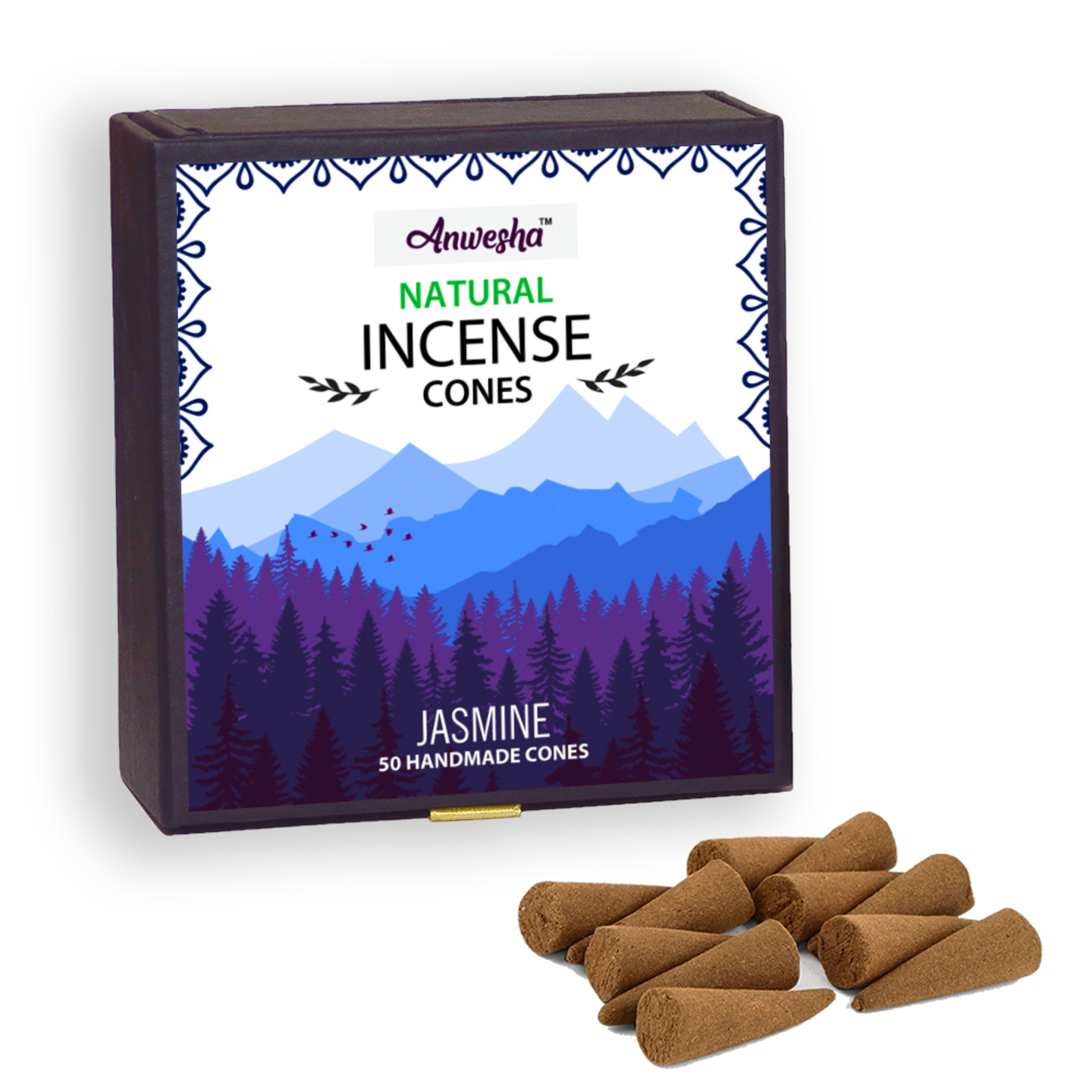 Jasmine Incense Cones Box  - 50 Cones