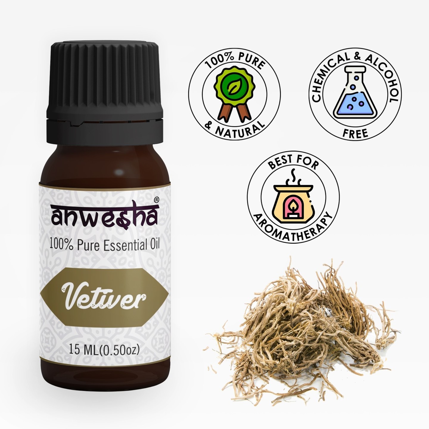 Vetiver Essential Oil 15ml