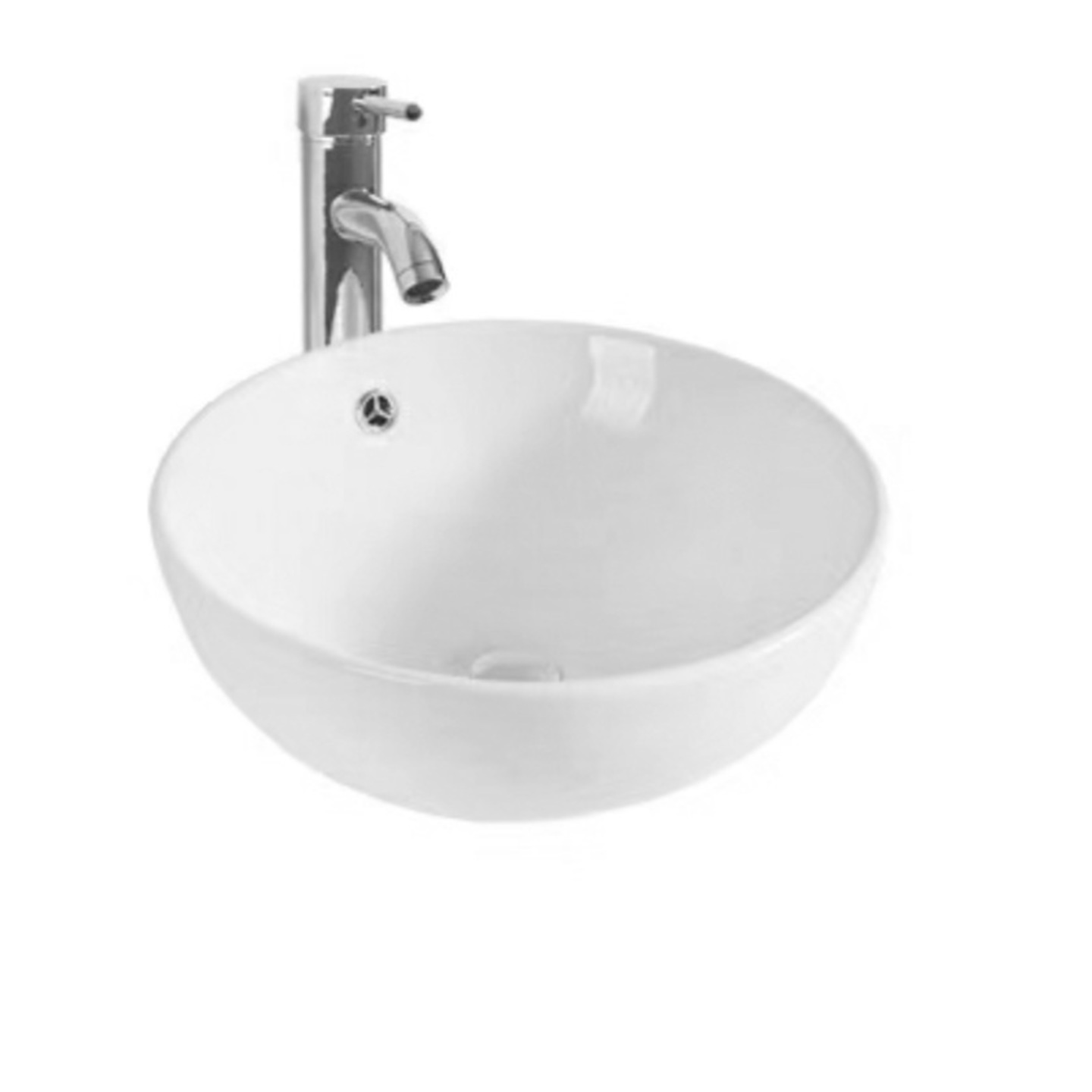White Round Basin - 8005