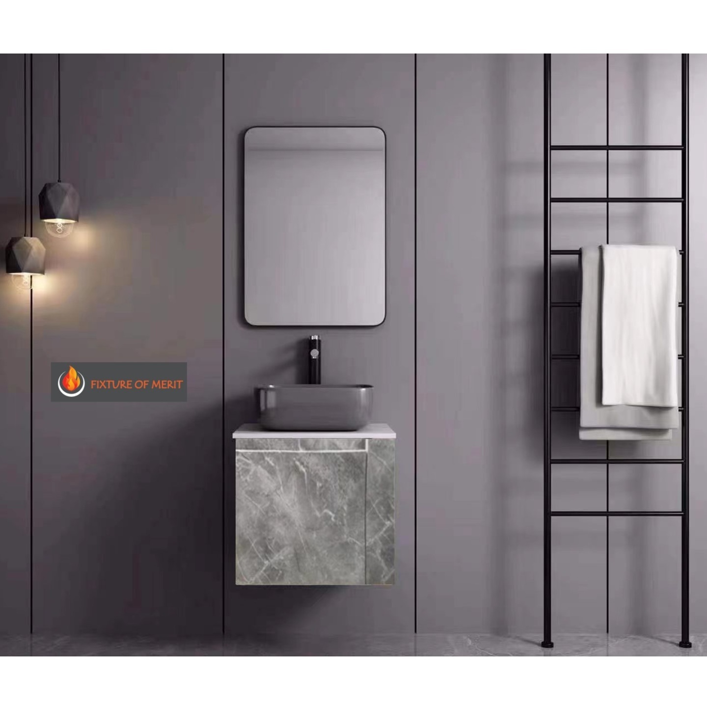 Bremen Stainless Steel Grey Braganza Vanity