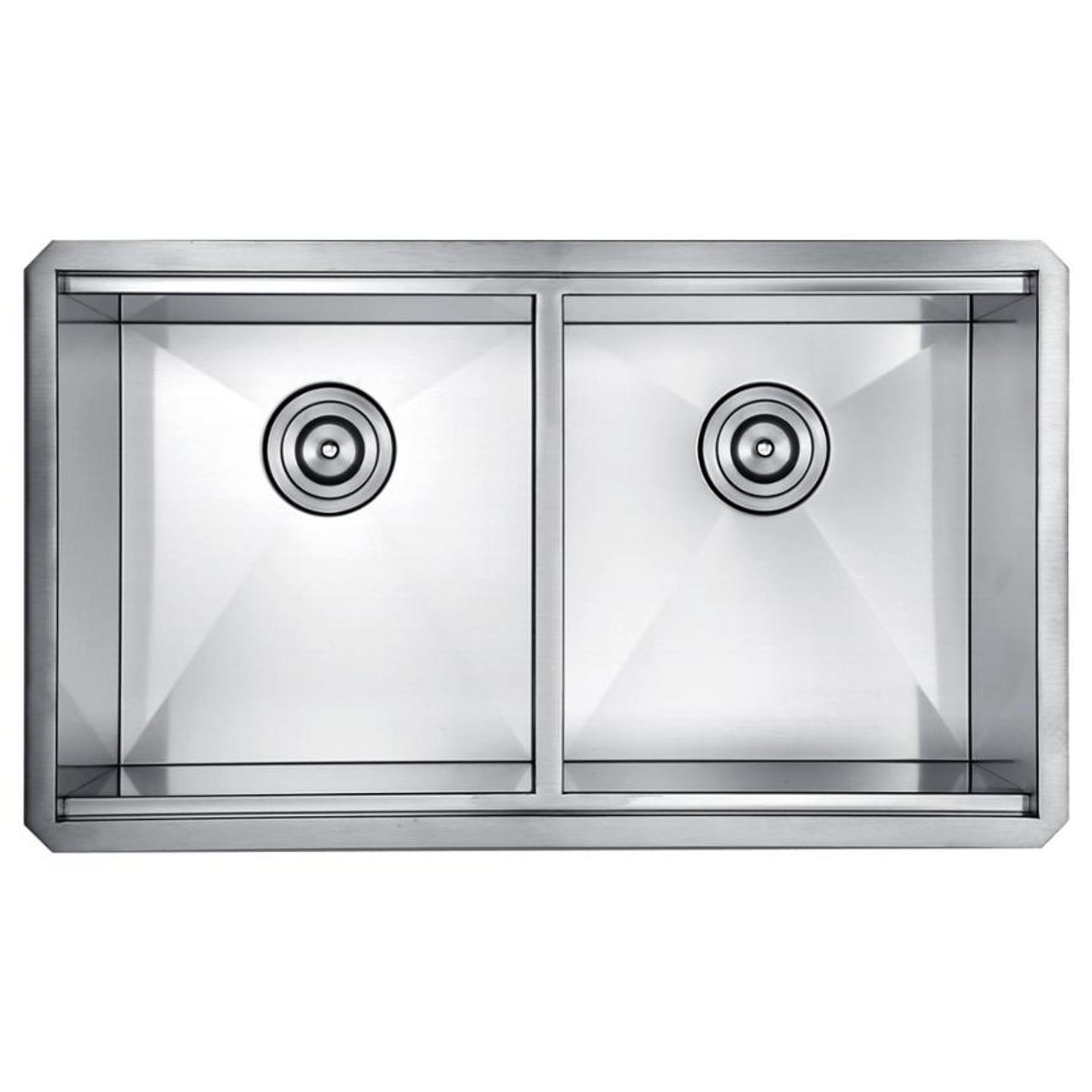 Inox Nano Silver Double Bowl - 83848SL