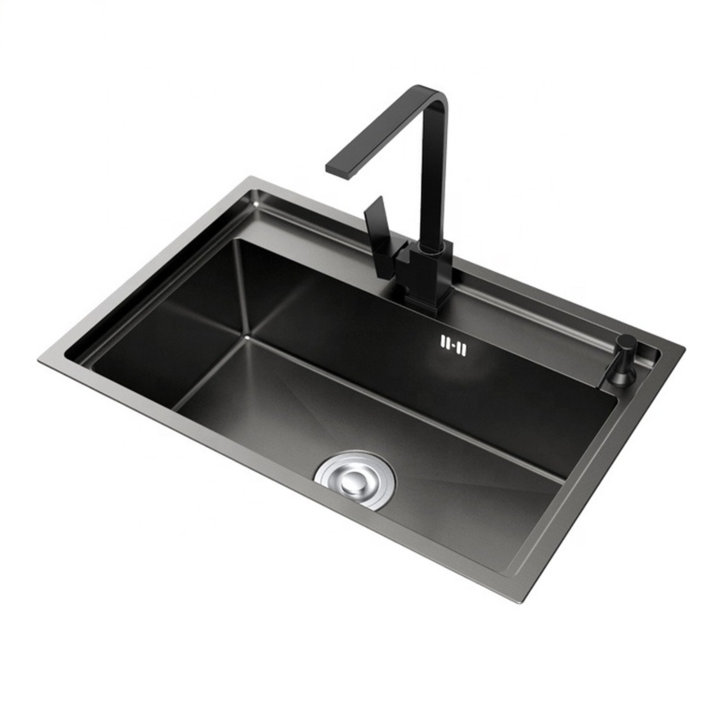 Black Single Bowl  Sink - 7048BL