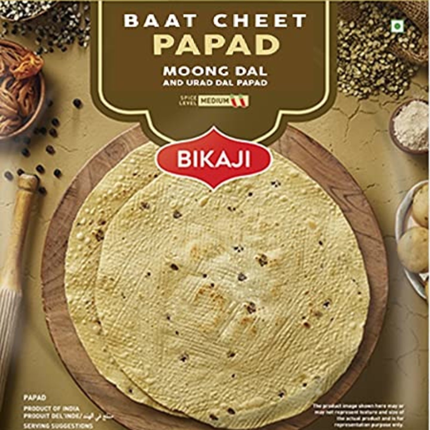Bikaji Baat Cheet Moong Dal and Urad Dal Papad