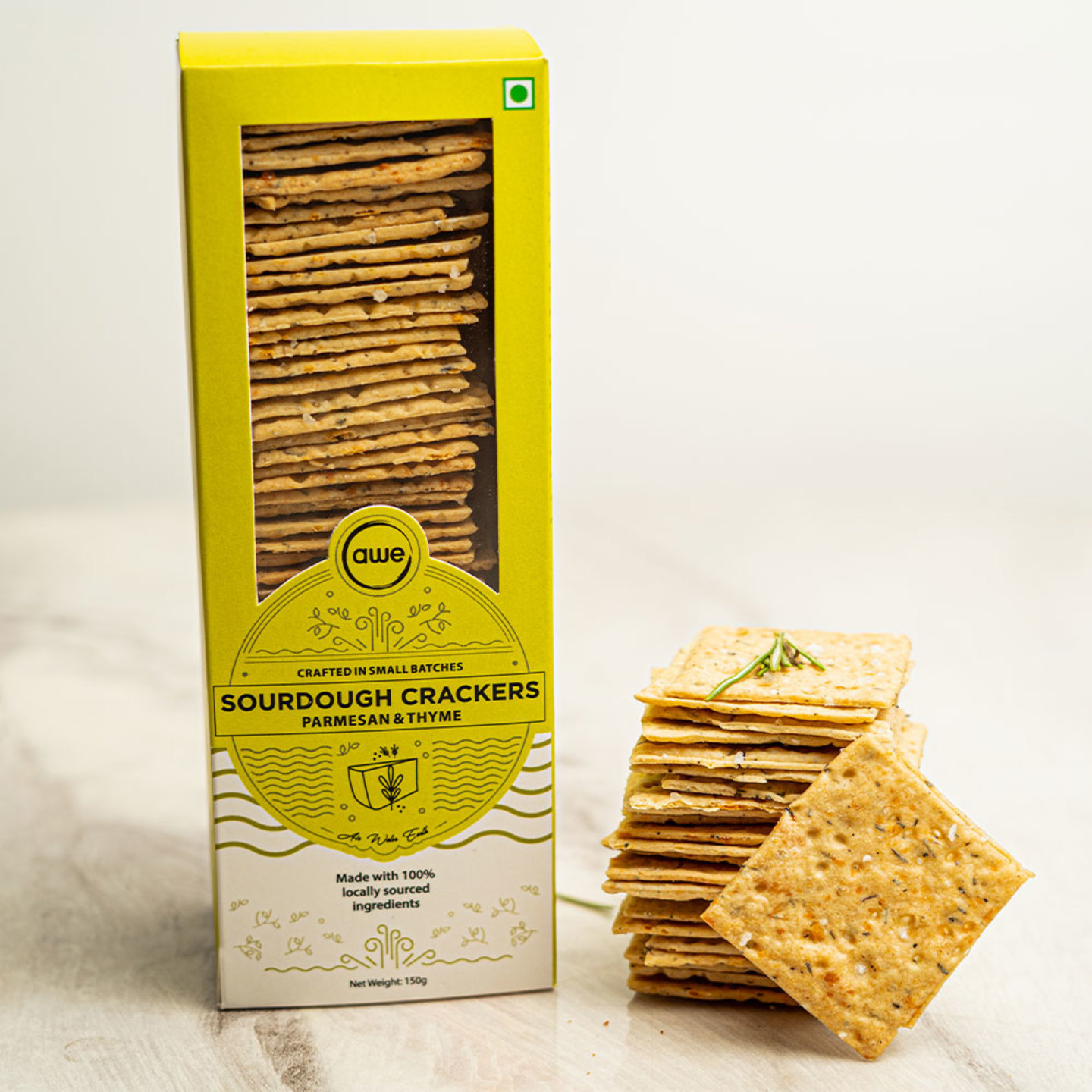 Parmesan & Thyme Sourdough Crackers