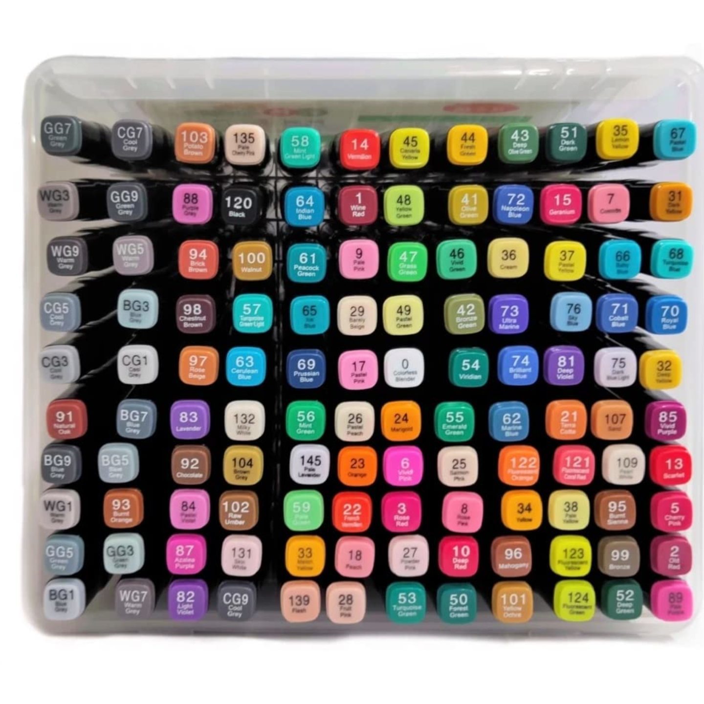 Alcohol Markers Professional Art Set 120- Double Ended Blendable Alcohol Based Ink Colors with Fine and Chisel Tip. Perfect for Artists Beginners Adults and Kids - Marker Set of 120 (120)