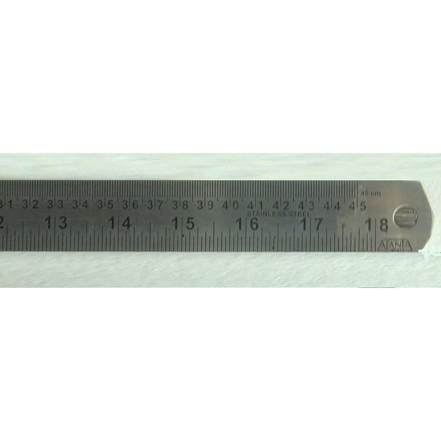 Qatalitic Stainless Steel ScaleRuler 1.5 Foot 45 cm  18 Set of 2 Pcs.