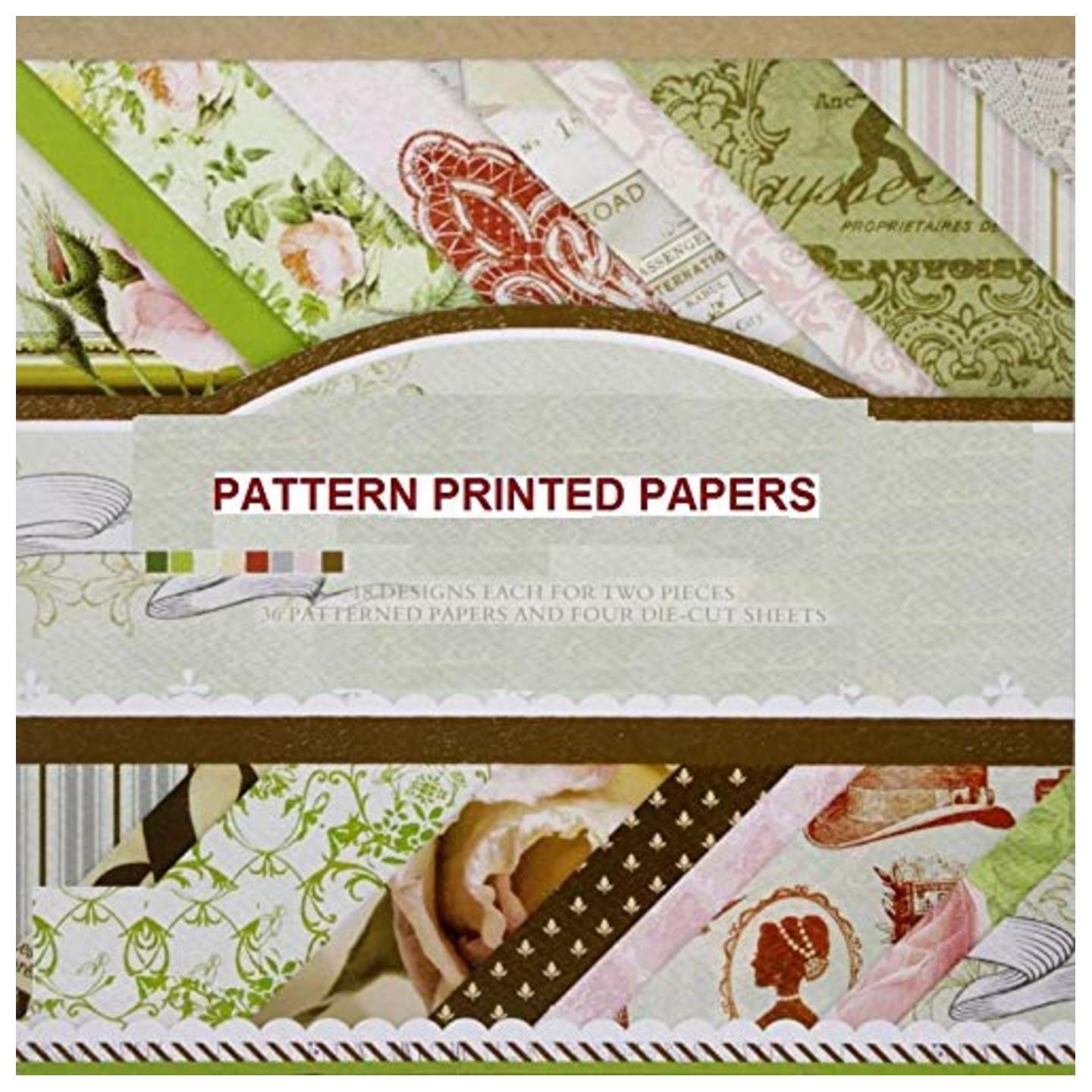 Vishal Pattern Design Printed Papers for Art & Craft, DIY Cardmaking& Scrapbooking (36 Patterned Sheets + 4 Die Cut Sheets) 