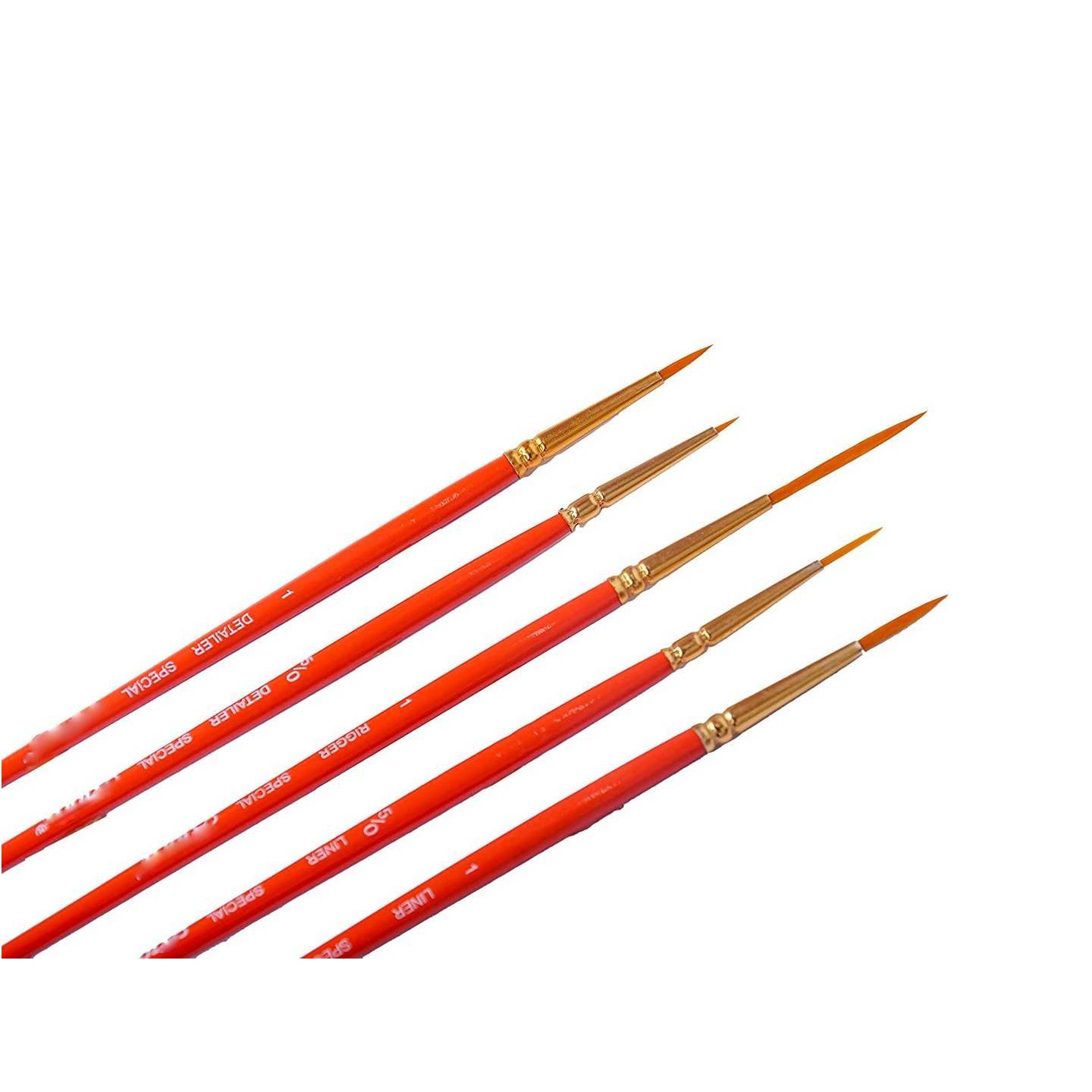 ASINB0831Q8Z7N Fine Detail Art Brushes - Detailer & Liner Brushes - Set of 5 Brushes for Oils, Acrylics and Watercolours