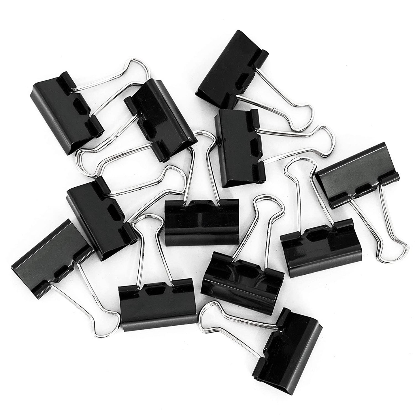 Qatalitic 19mm Binder Paper Clip Small Pack of 12 pcs for Office, Home, School, and Other DIY purpose.