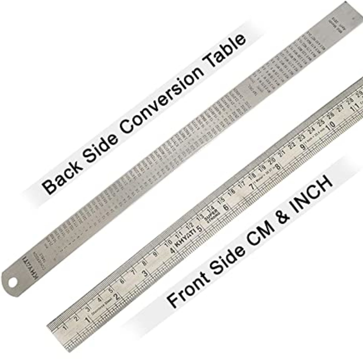 Qatalitic Stainless Steel ScaleRuler 1 Foot 30 cm  12 inch Set of 3 Pcs.