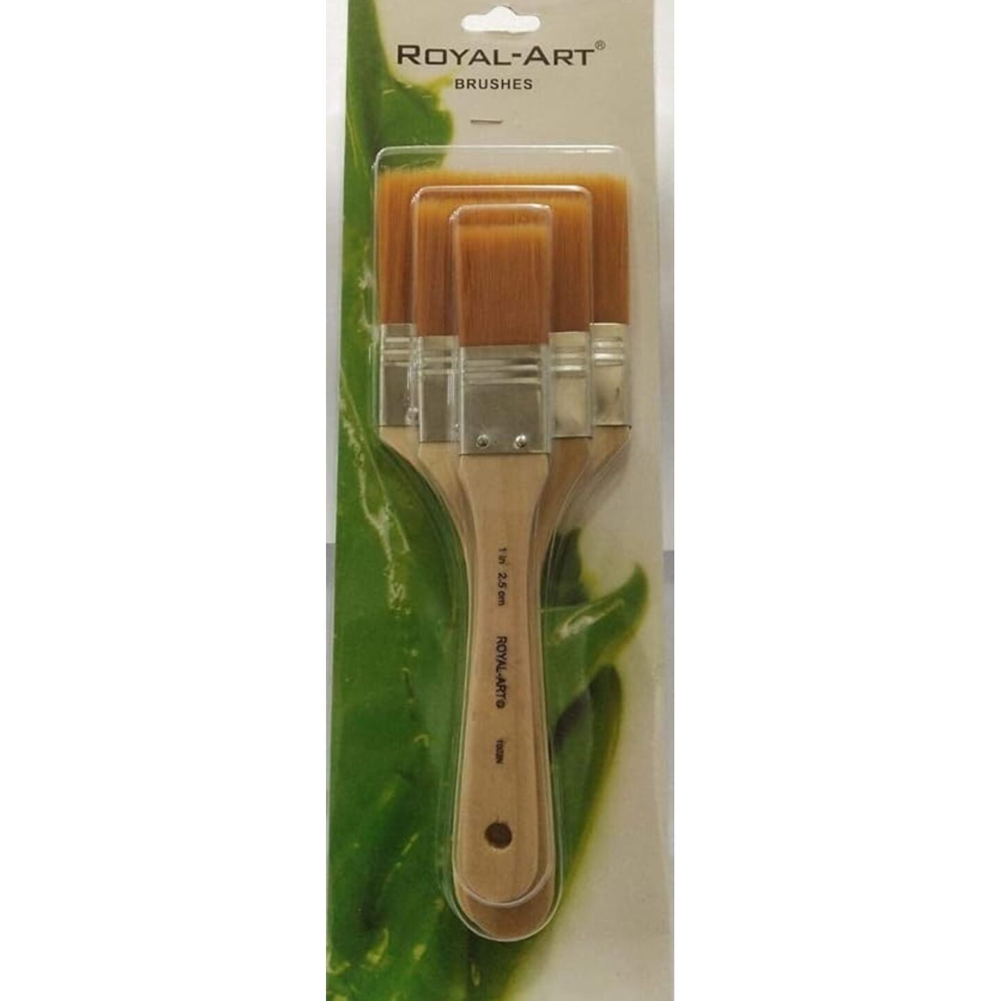 Qatalitic   Artist ,Wash Brush Flat Brush Synthetic , Hog Bristles Paint Brushes for Thick Acrylic and Oil Paints Varnishes Gesso (Pack of 3)