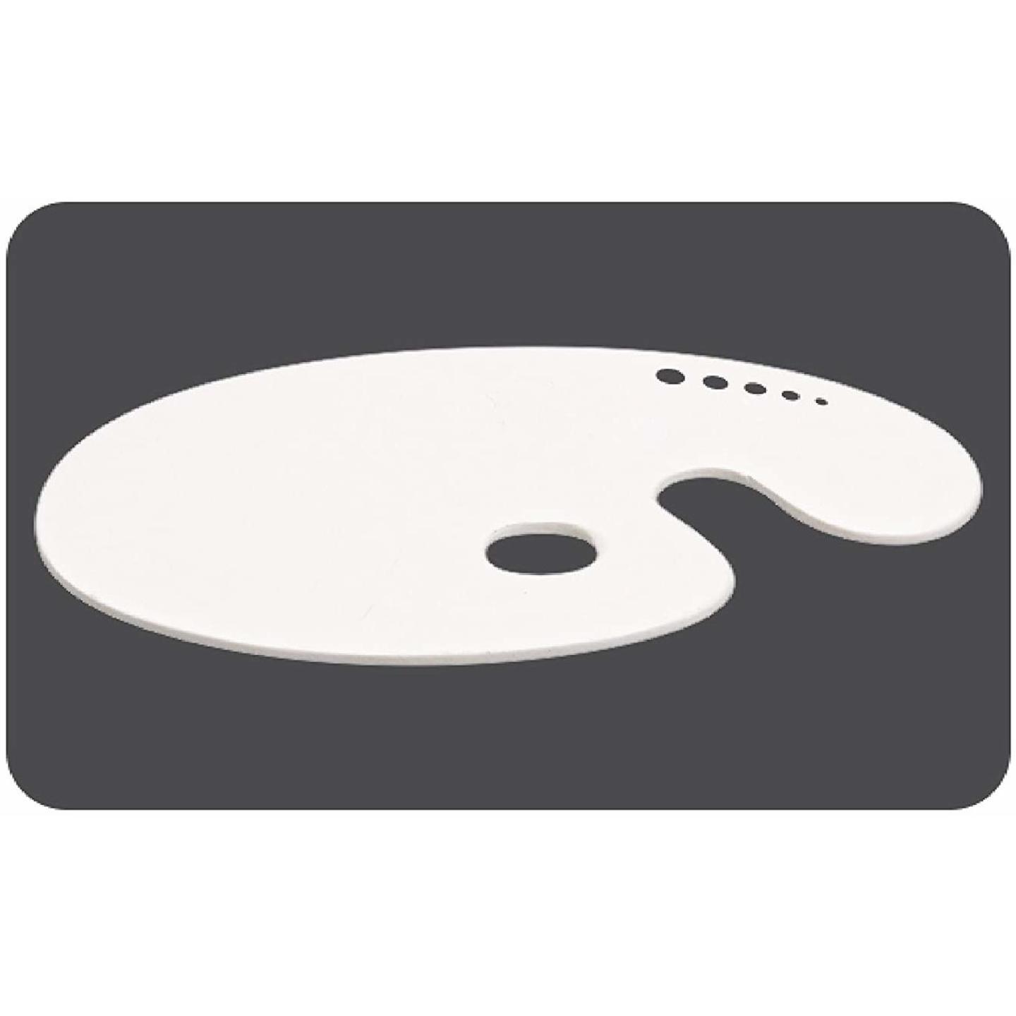 Qatalitic Oval Shape Oil Colour Mixing Palette 14 x  8  Paint Tray for Artists  Students White