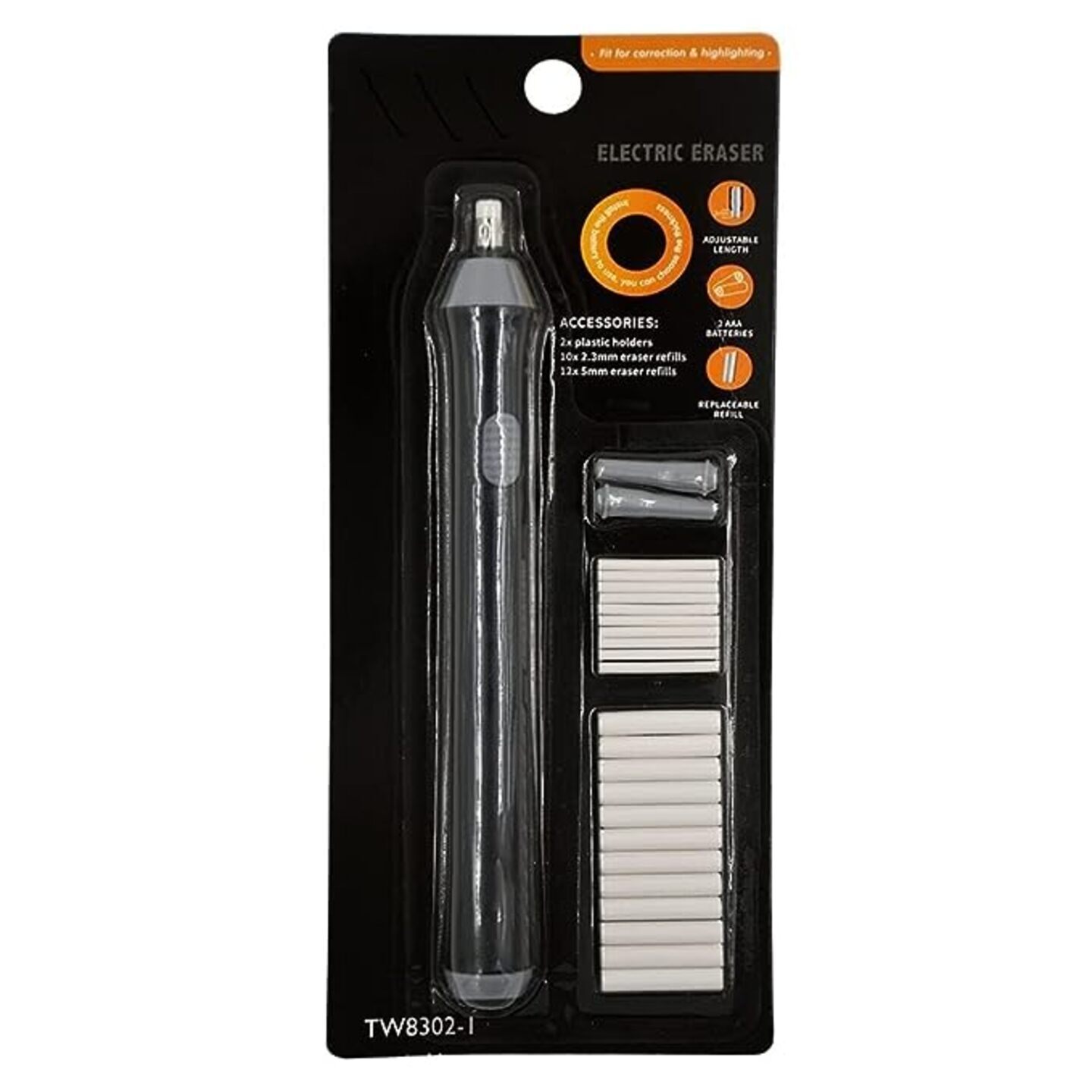 VeriXpress Electric Eraser, Automatic Operated Eraser, with 22 Refills and 2 Eraser Holders for Sketching, Drawing, Portrait Shading (Batteries not Included)