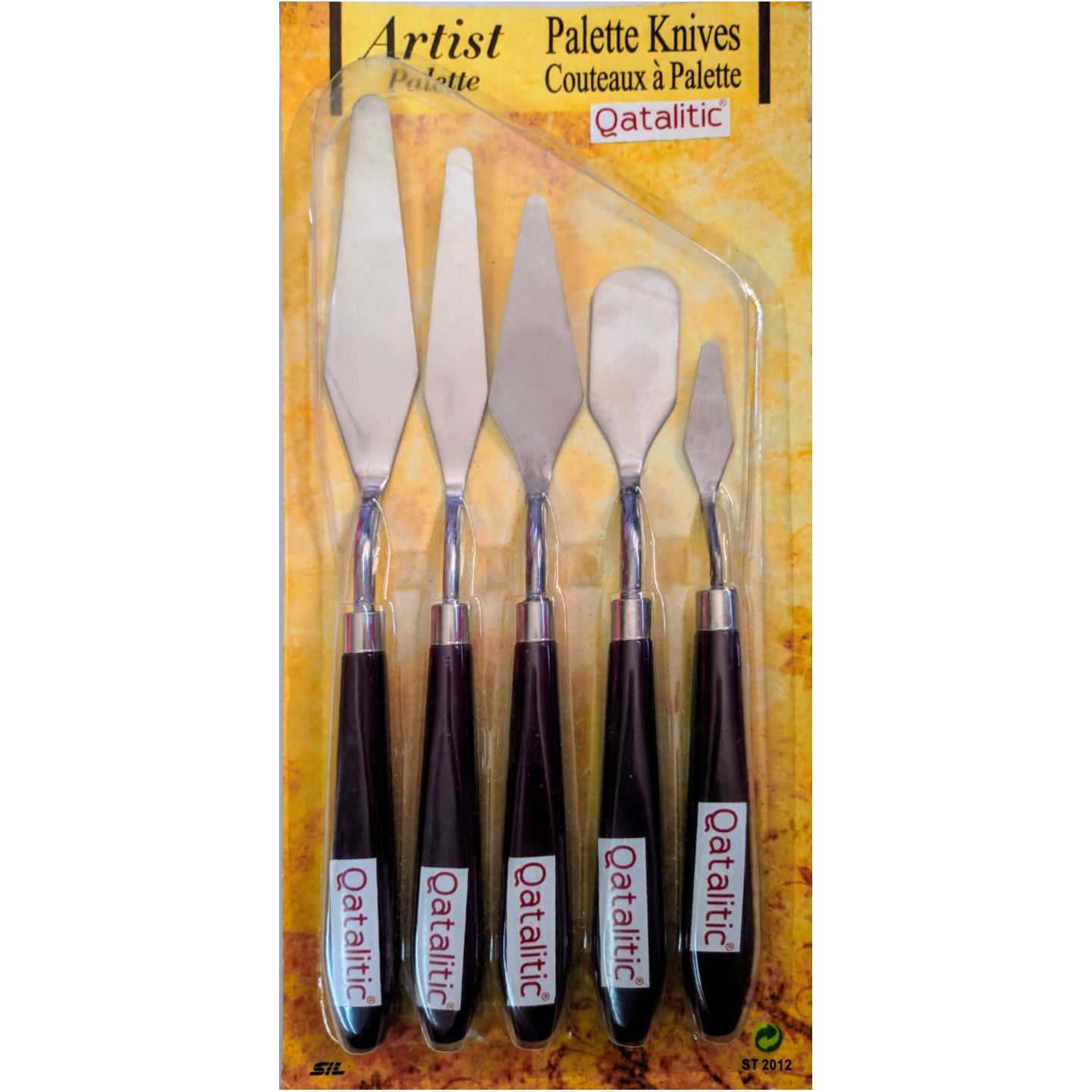 Qatalitic Set of 5 Painting Knives of Various Sizes & Shapes