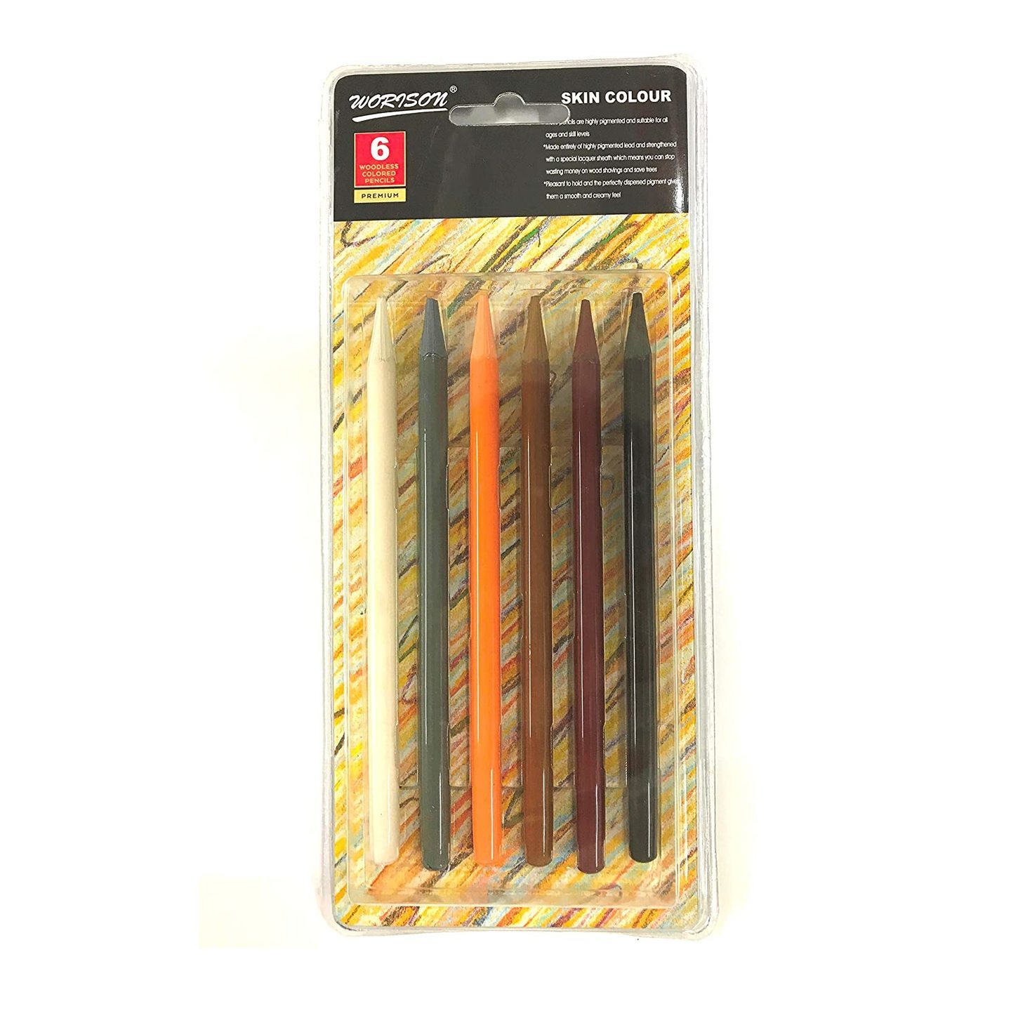 Qtalitic hexagonal shaped Colour Pencils Set of 36 Pcs  in Metal Tin, for Drawing, Sketching and Coloring for Kids and Adults