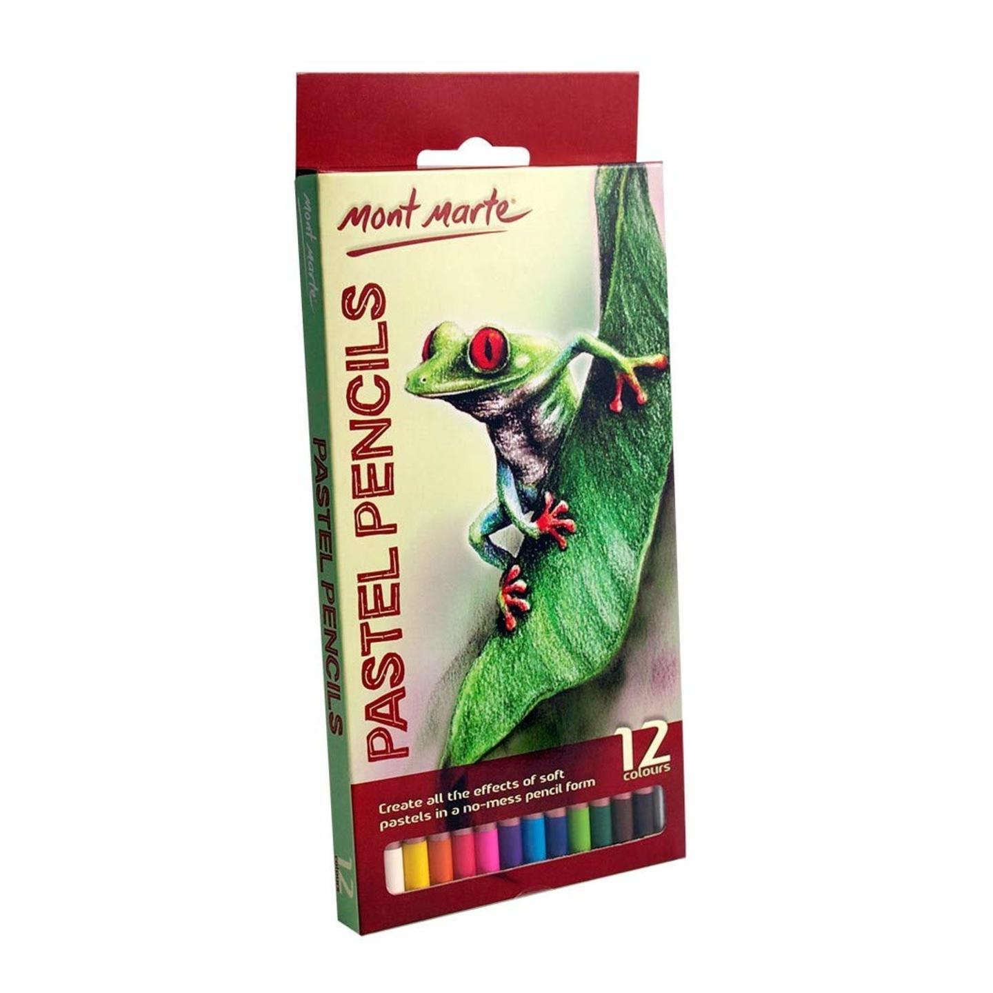 Qatalitic Pastel Pencils 12 Colours for kids and adults