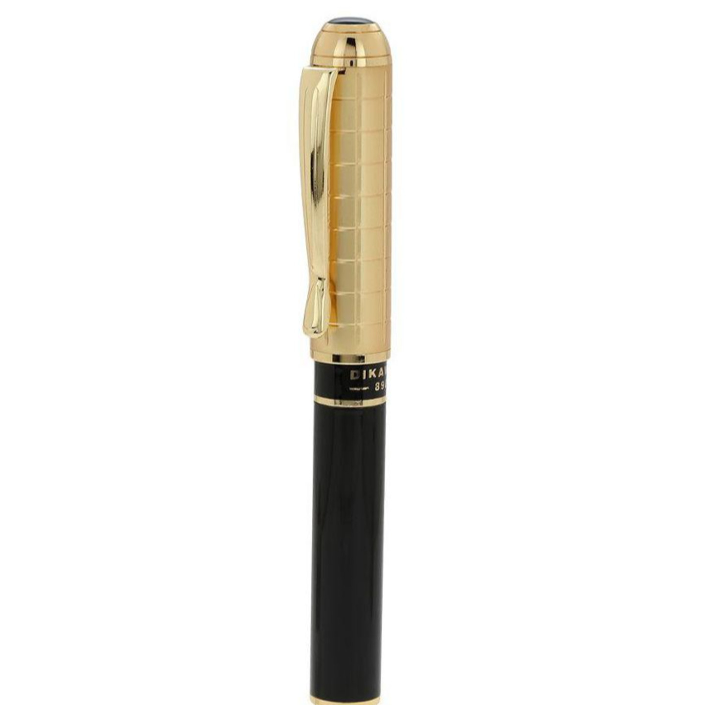 Qatalitic Special Edition Metal Pen With BlackGolden Body, Checkered Embossed Design metallic Fountain Pen.