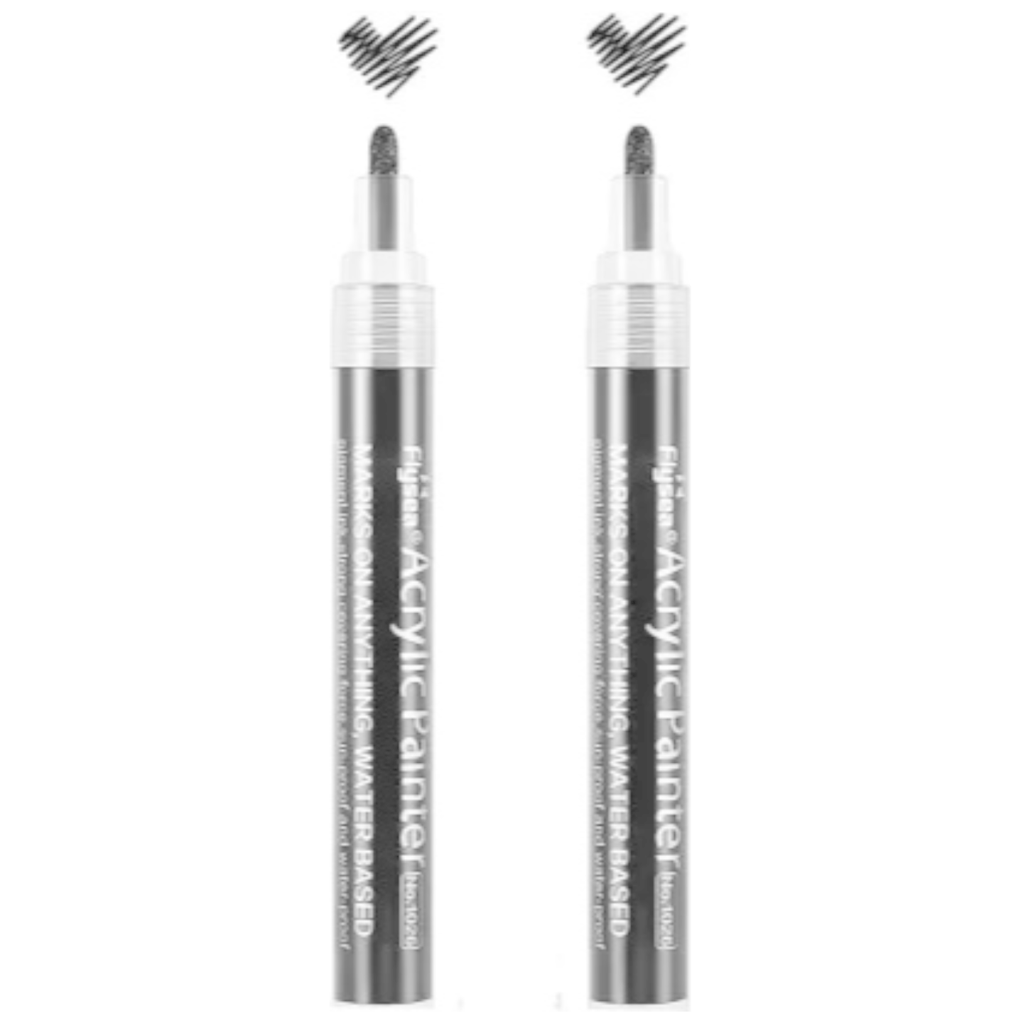 Qatalitic Acrylic Marker Pens - Black Medium Point Tip Art Markers for Canvas, Mugs, DIY Glass, Ceramic, Rock, Wood, Canvas, Metal, Fabric - Highly Pigmented