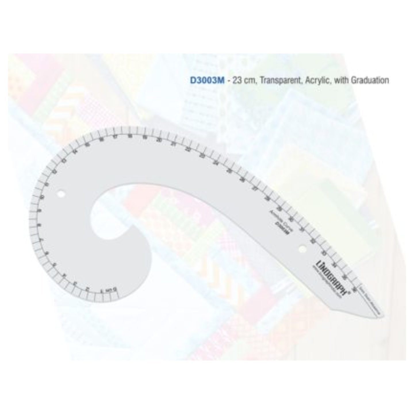 Qatalitic Armhole Curve 36cm Perfect Acrylic Marking Tool for Fashion Designers and Tailors with Tailoring Scales and Fashion Designing Scales