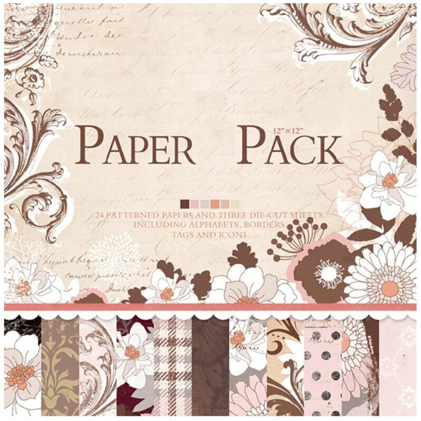 Qatalitic Pattern Design Printed Papers for Art & Craft, Decorative Greeting Cardmaking & Project book making24 Patterned Sheets+3 Die Cut Sheets Qatalitic12002