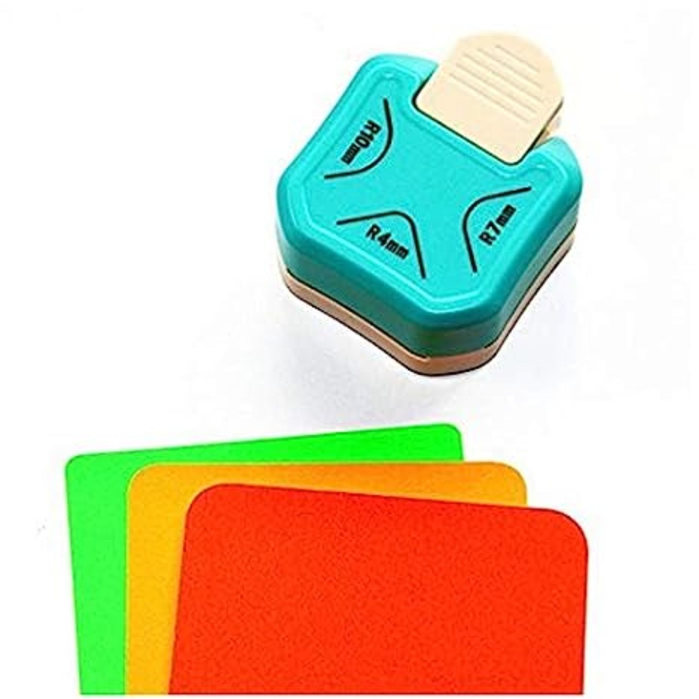 B08R1V73RB Veriexpress,3 in 1 Corner Cutter Punch for DIY Art & Crafts, Photo Cutter, Project Book making, Angle Eater Size - R4mm, R7mm and R10mm Visit the Qatalitic Store