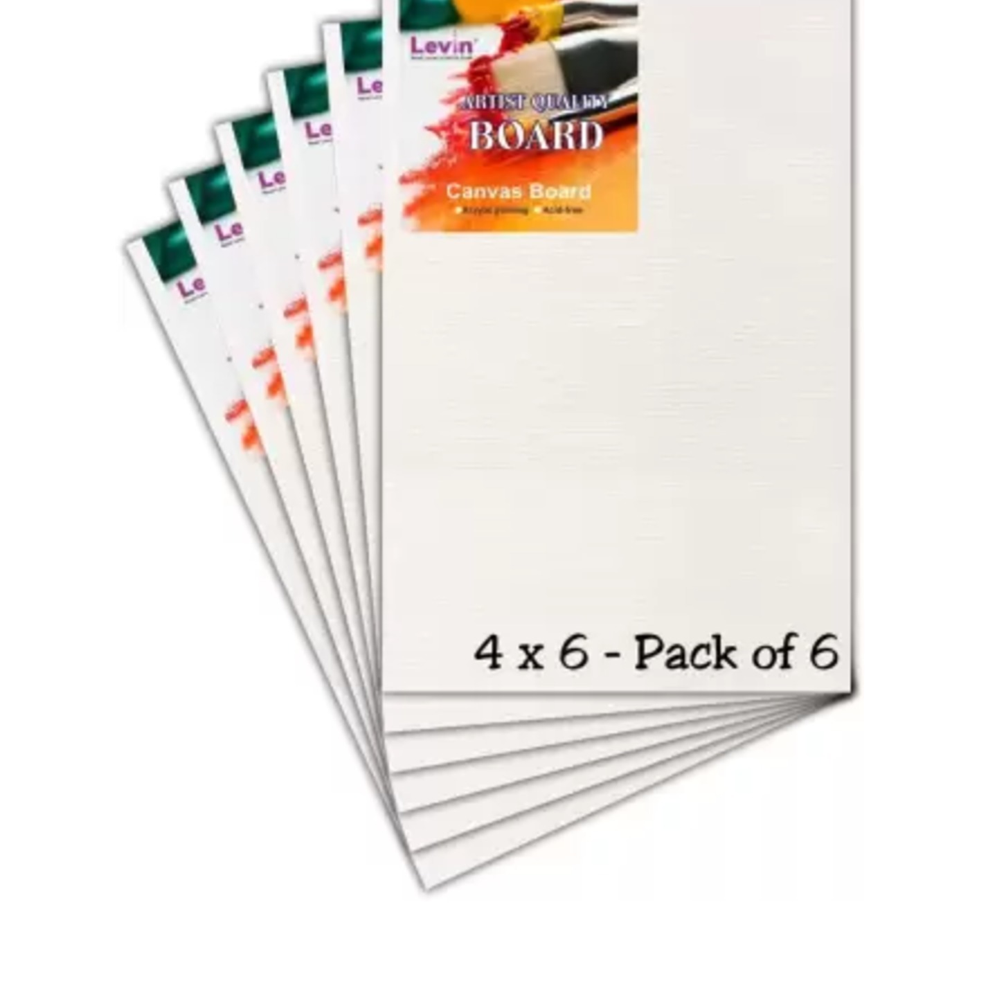Qatalitic Artist Quality 100 % Natural ,Acid Free ,Suitable For Oil &Acrylic Painting, With Anti fungus Treatment 'Acrylic Gesso Primed ,Canvas 4x6 For Beginners, Kids and Students, Adults, And Professionals.