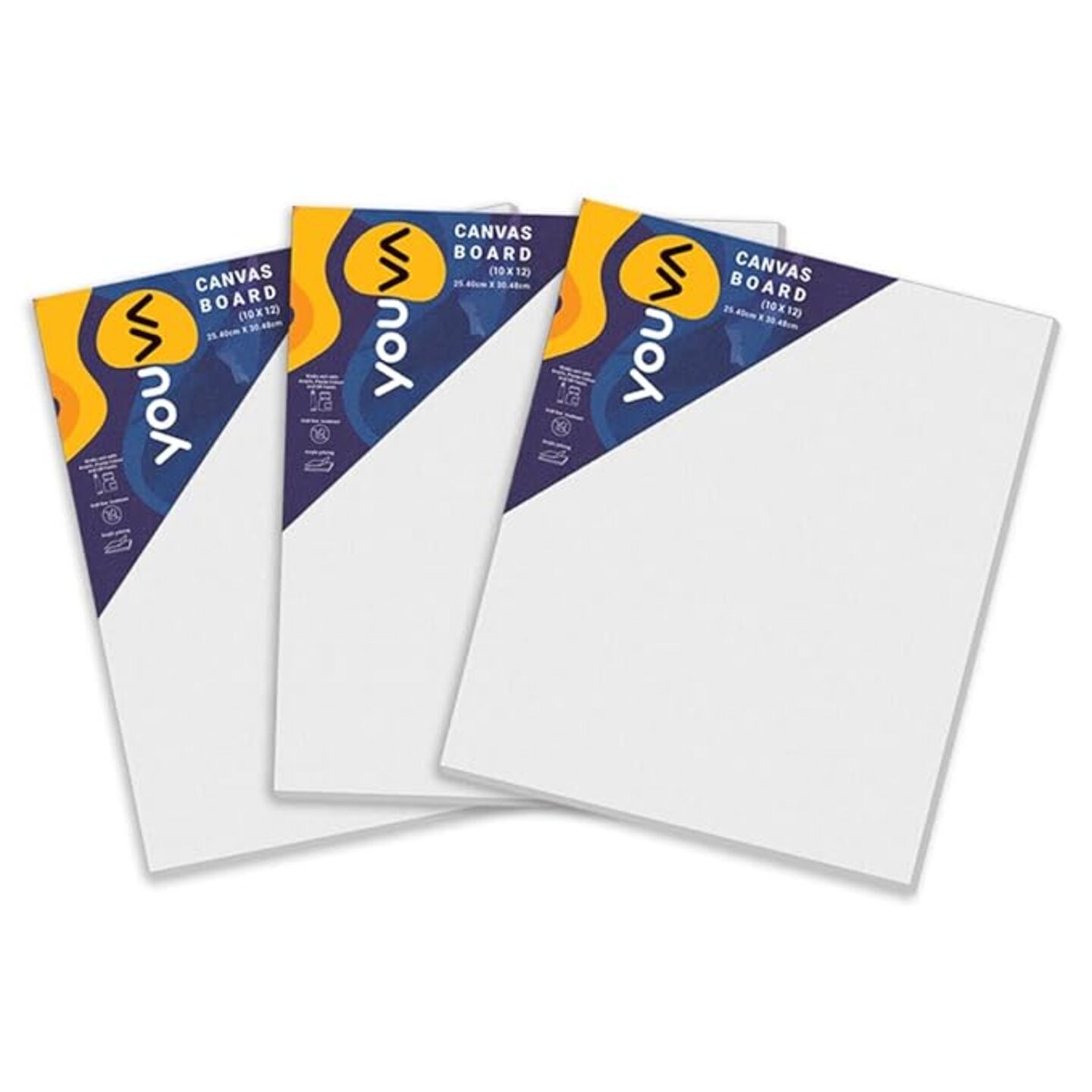 Qatalitic Primed Cotton Canvas Board, Professional White Blank- Artist Canvas Boards for Painting, Acrylic Paint, Oil Paint Dry & Wet Art Media 10x12 inch Pack of 3NOVEMBER 2023