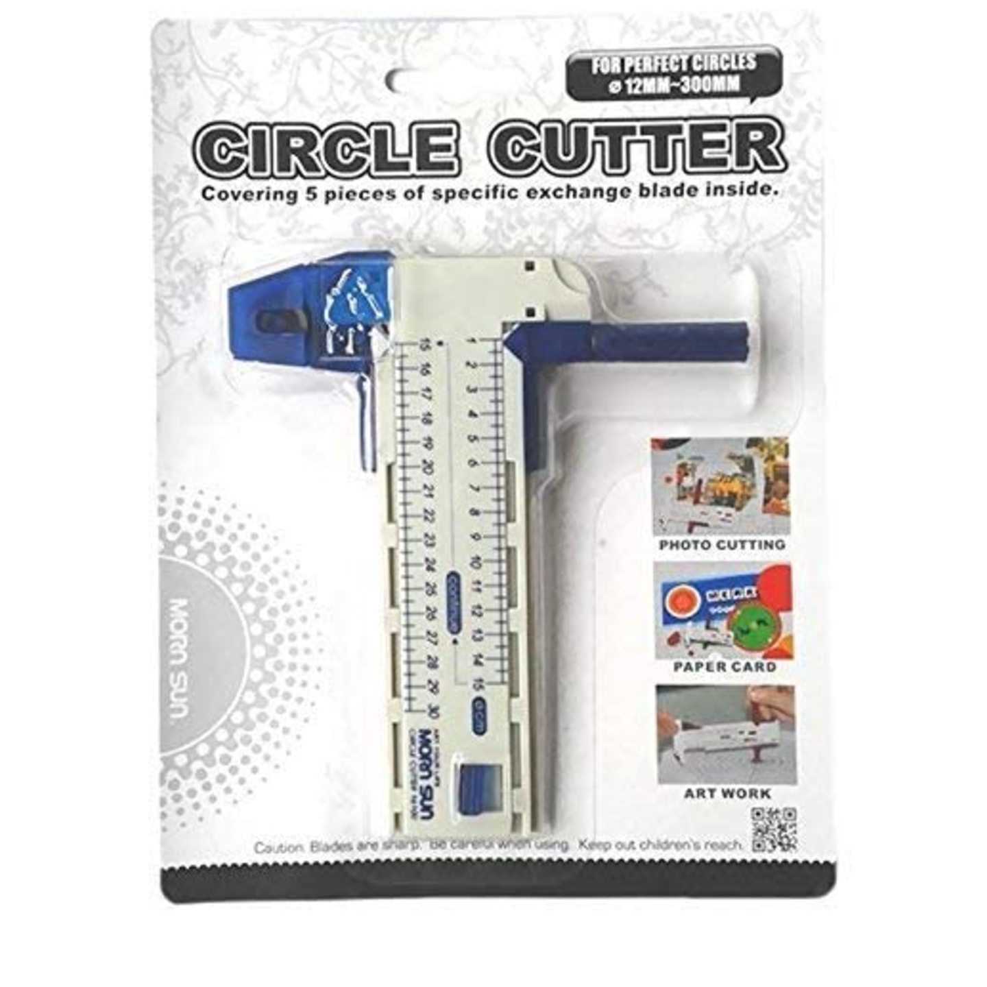 VeriXpress Morn Sun Circle Rotary Tool Trimmer Round Knife for Cutting Paper Arts and Craft, DIY Compass Pack 12-300 mm saurabh-10