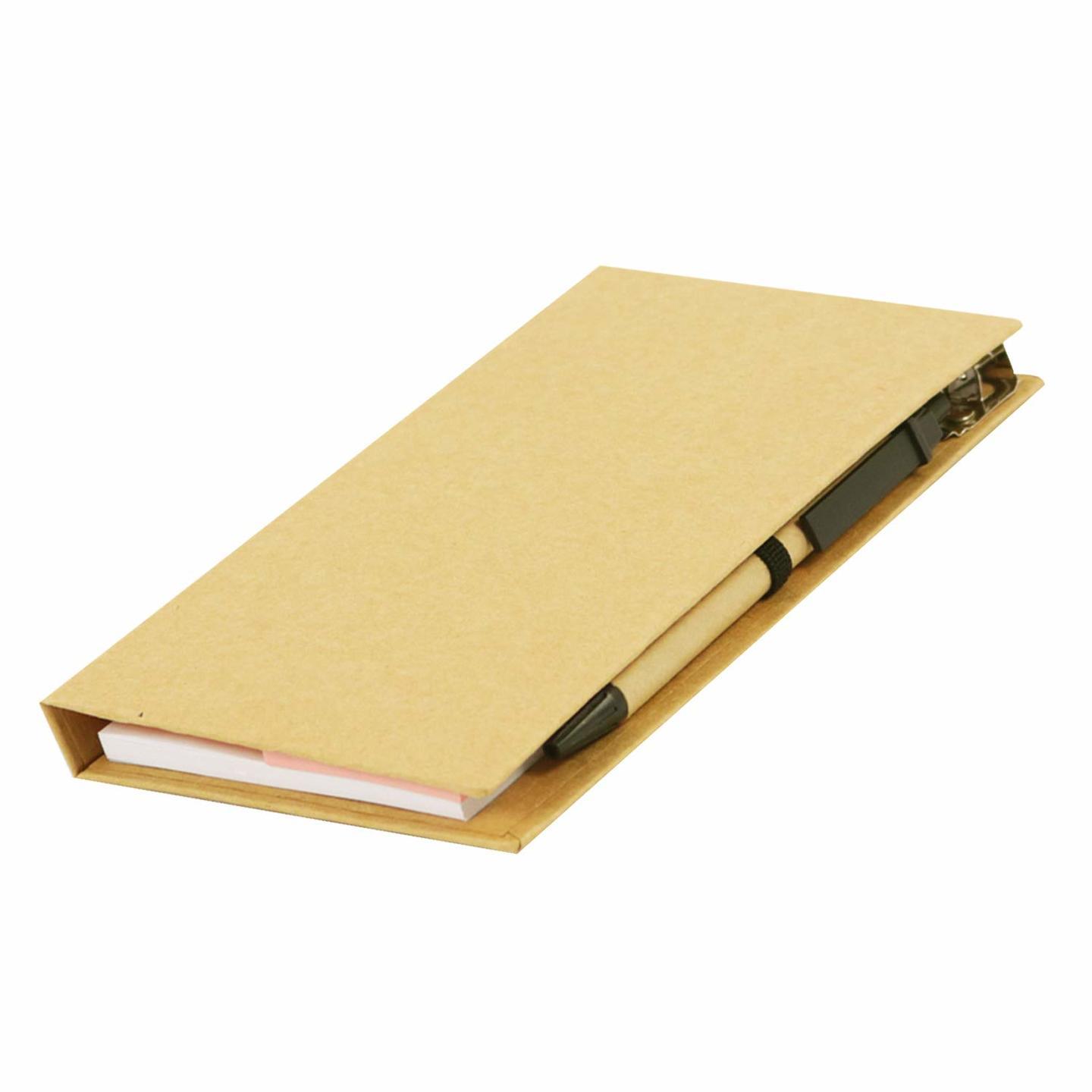 Qatalitic Memo Note Book / Memo Note Pad (7.5 x 4.5 inch) with Sticky Notes & Clip Holder in Diary Style