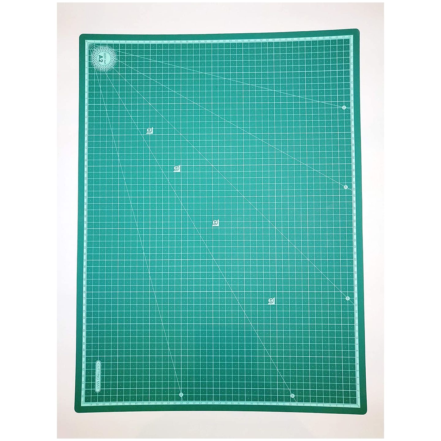 Qatalitic Flexible Cutting Mat, A1 Size (36 X 24 inch), Professional Self-Healing, 5 Layered, Durable Non-Slip PVC, Double Sided With Marked Pattern And Grids, Green