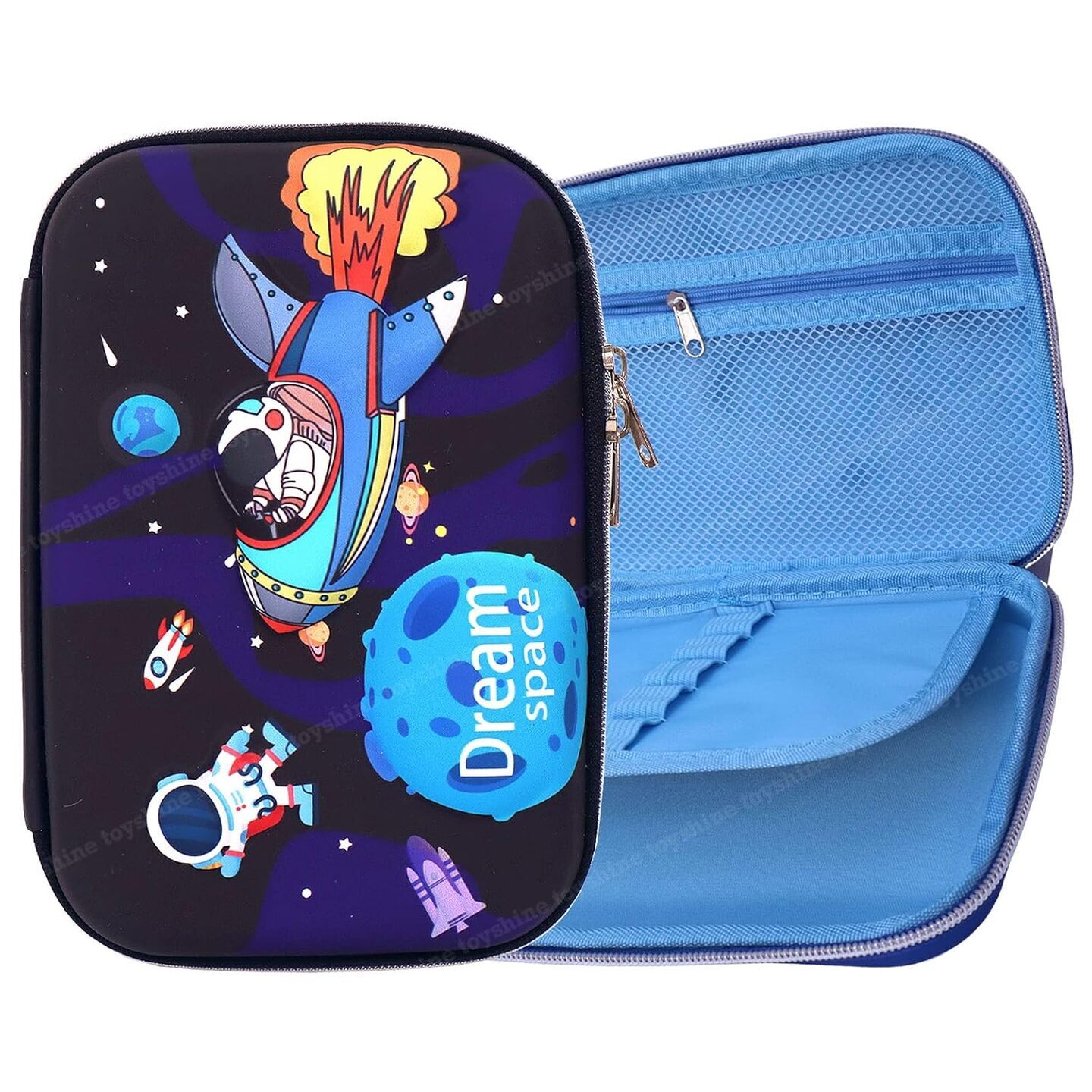 Qatalitic Space Art 3D Pencil Case, Multipurpose Pencil case with compartments, Large Capacity School Supply Organizer, Aesthetic Pencil Box