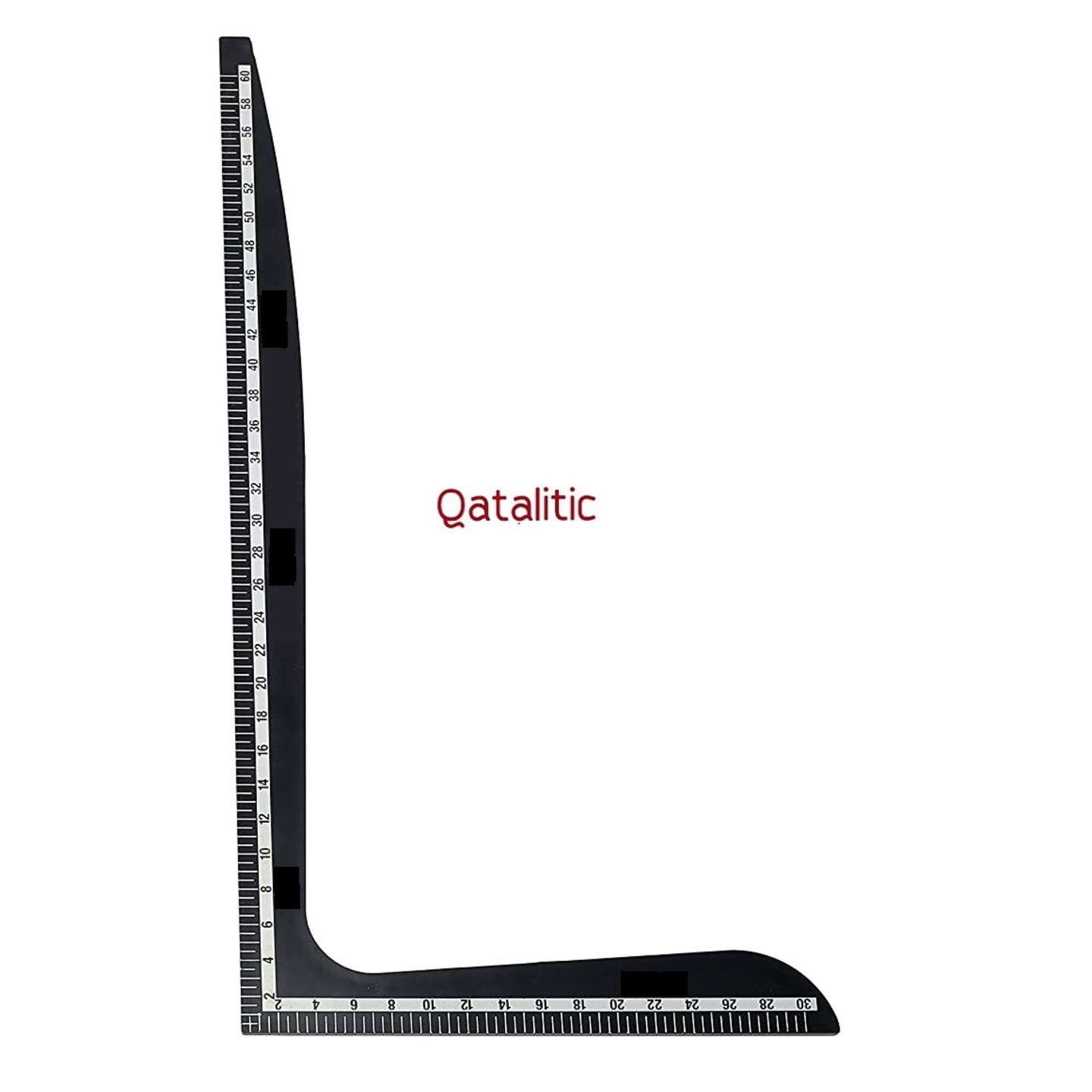 Qatalitic Hard Plastic L Scale 24 x 12 inches ie. 60 x 30 cms For Fashion Designing & Tailoring Purposes