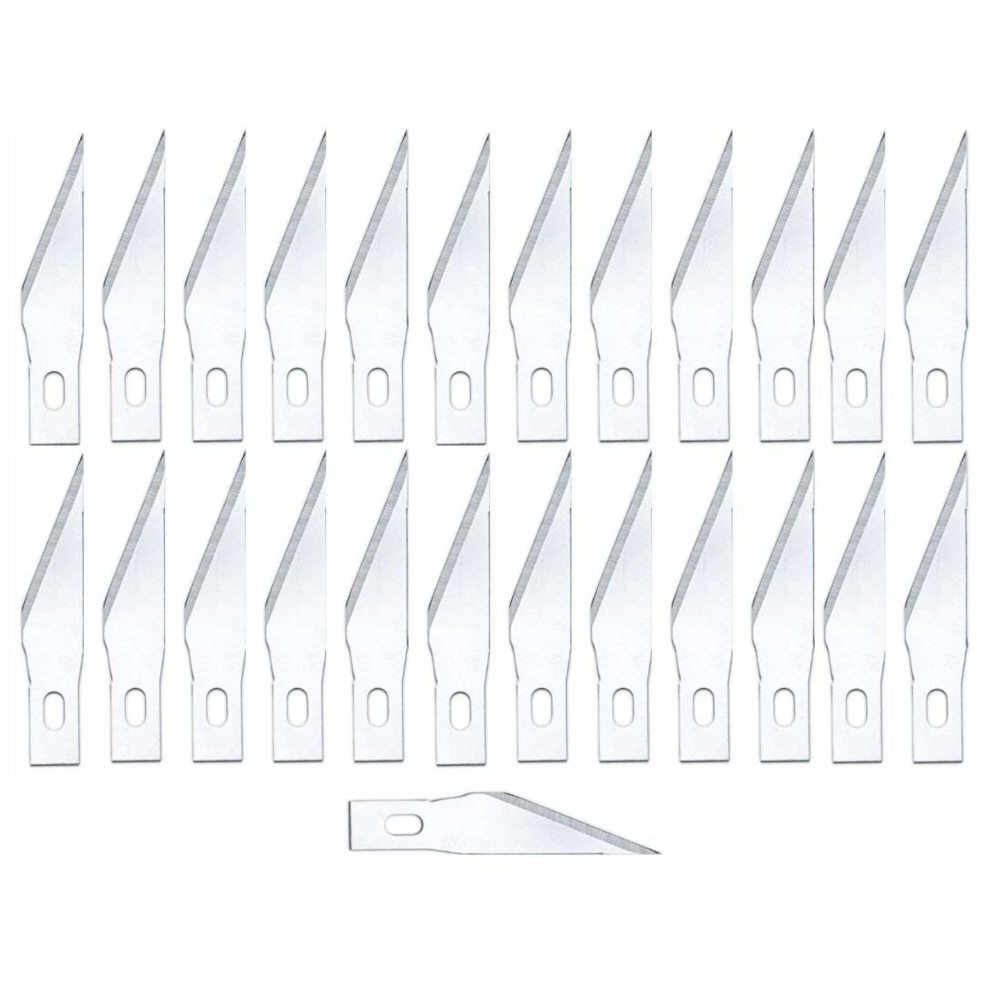 Qatalitic Detail Knife Interchangeables Sharp Blades For DIY Art & Crafts Pack of 25