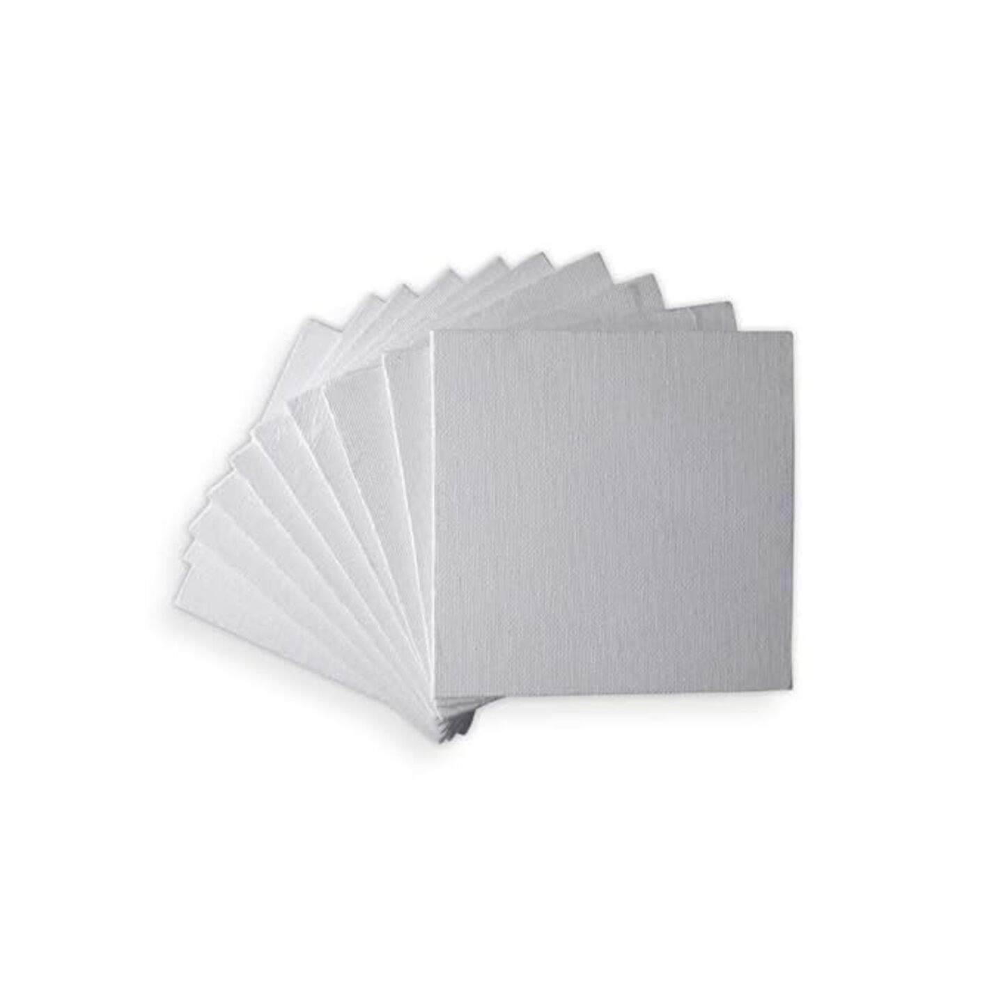 Qatalitic Professional Cotton Canvas Boards for Painting Primed White Blank for Acrylic, Water, Oil Painting Size 3 x 3 - Pack of 10 - White