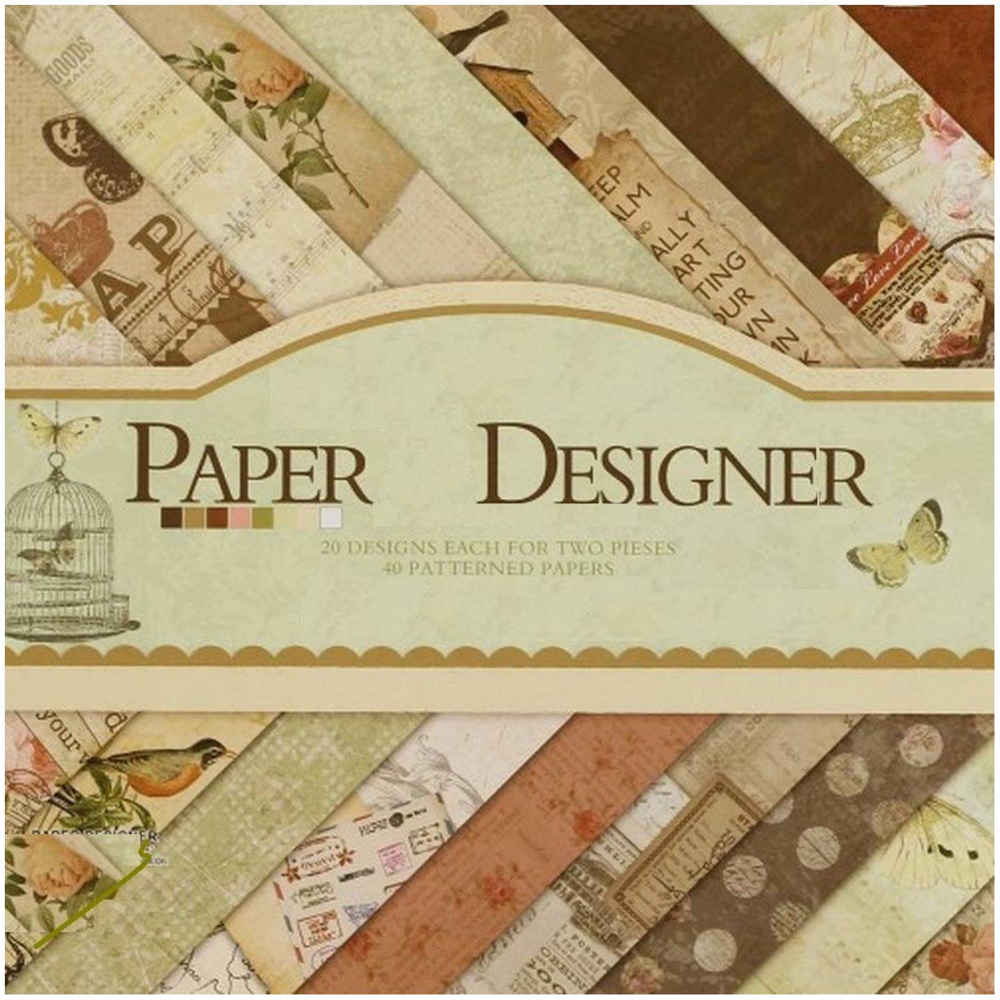 Qatilitic Pattern Design Printed Papers for Art & Craft, DIY Cardmaking & Scrapbook making (Set of 40 Sheets)
