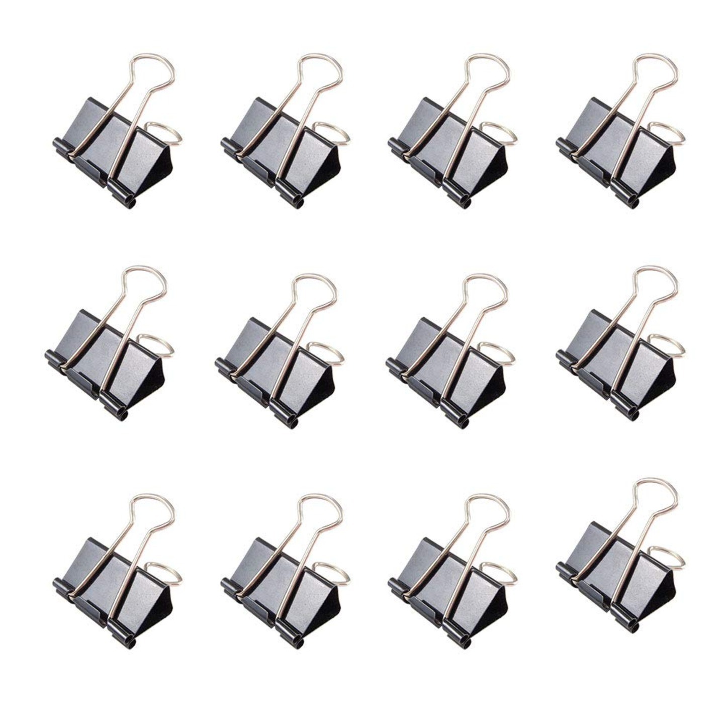 Qatalitic 15mm Binder Paper Clip Small Pack of 12 pcs for Office, Home, School, And Another DIY purpose.