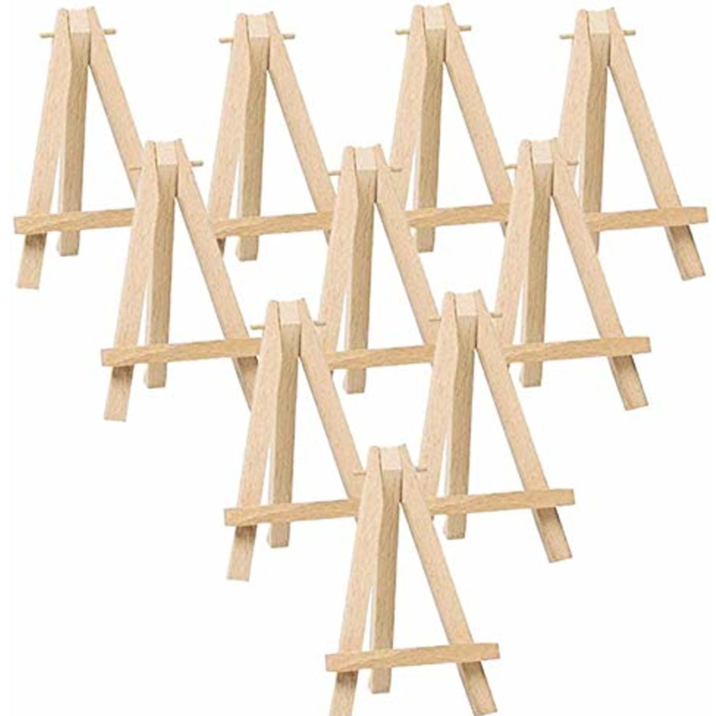 Qatalitic Wooden Easel Stand/Mini Easel/Display Easel/Kids Easel/ 'A' Shaped Easel (Set of 3) (8 Inch)