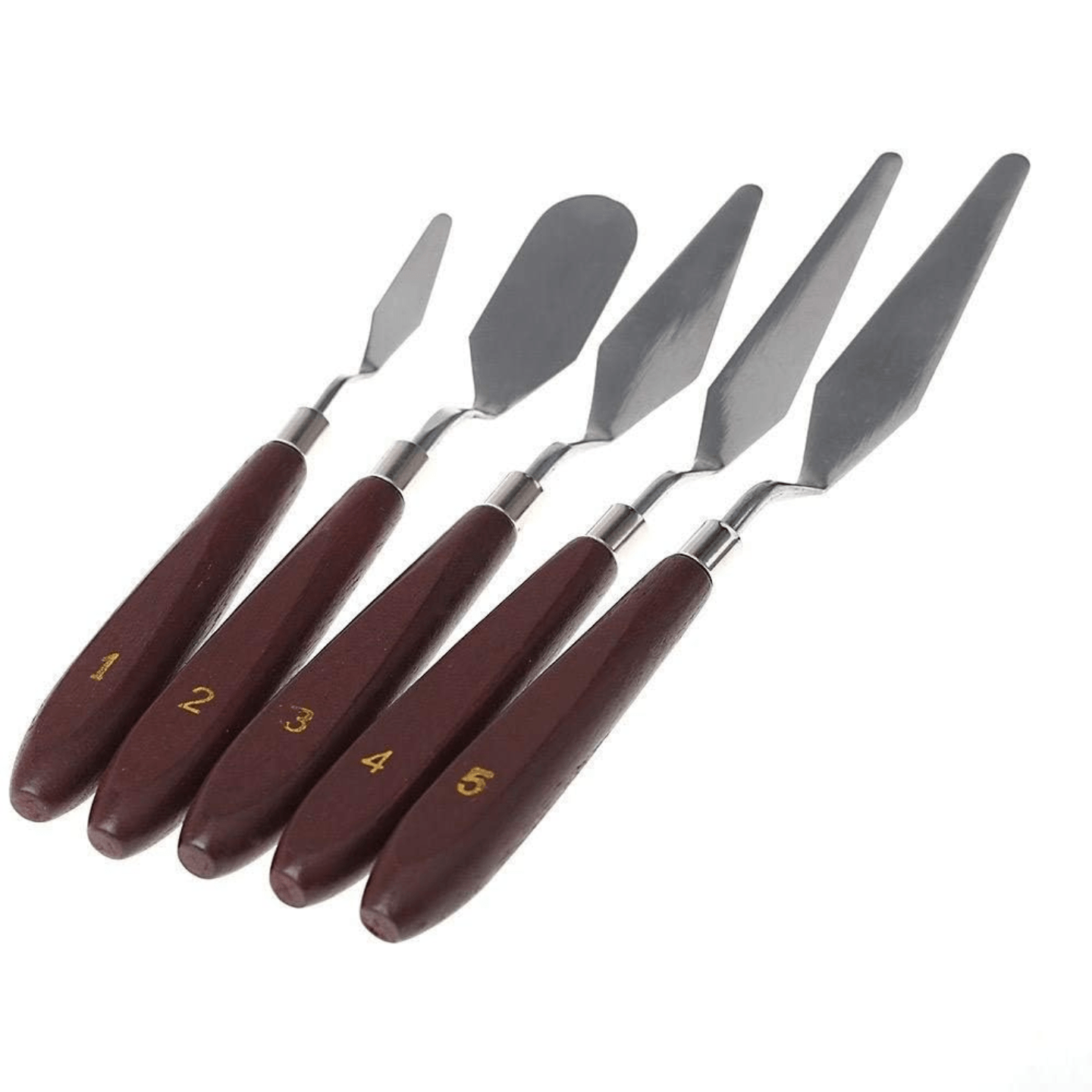 B078GYJZDF Verexpress, Set of 5 Painting Knives of Various Sizes & Shapes