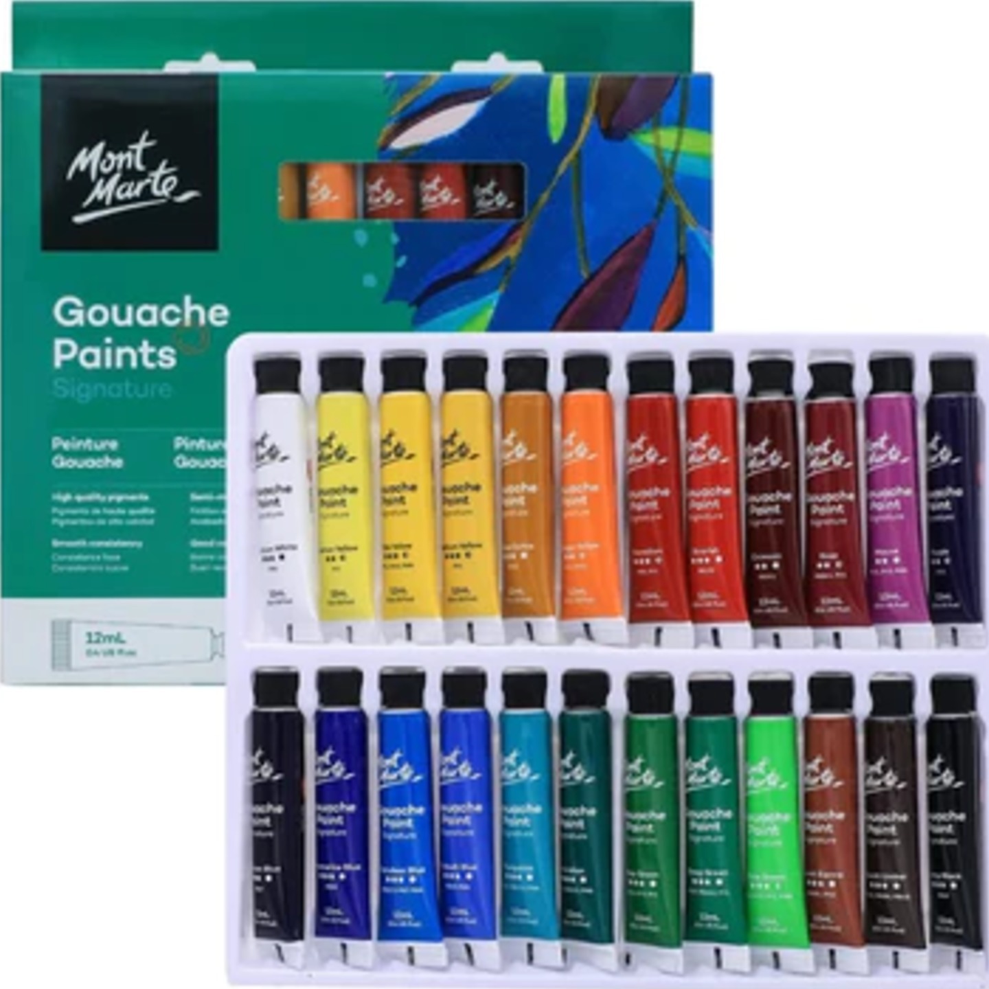 Mont marte gouache paints set for your next master piece best quality paints for designers.