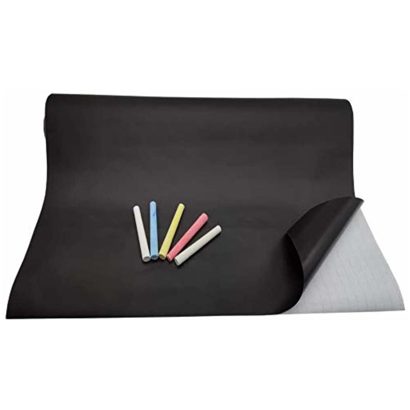 Qatalitic Self-Adhesive Black Board Wall Sticker - Perfect for Home, School, Office, and More